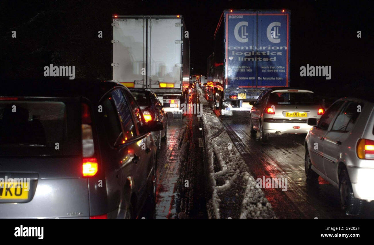 Wetter Schnee Stockfoto