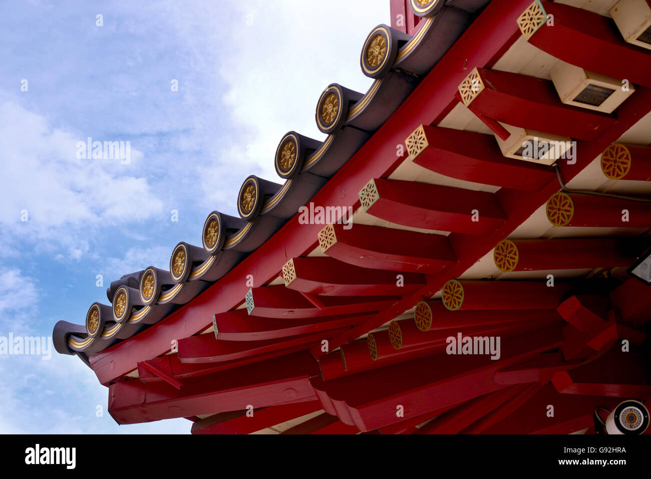 traditionelle orientalische chinesischen Stil Dach gegen Himmel Stockfoto
