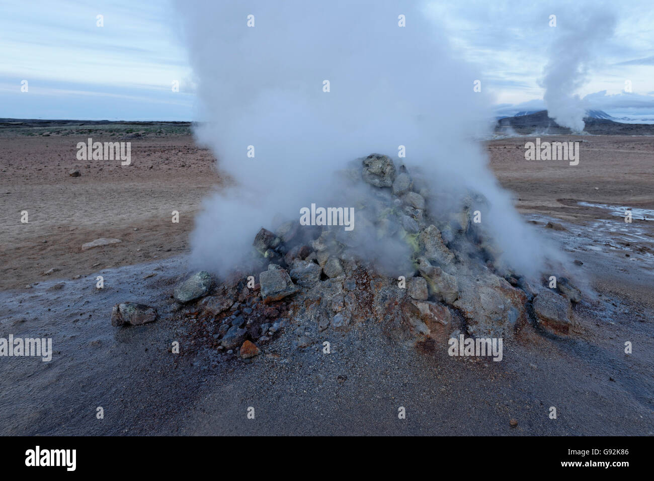 Solfatara, geothermische Gebiet Hverir, Namafjall, Myvatn Gebiet, Island, Europa Stockfoto