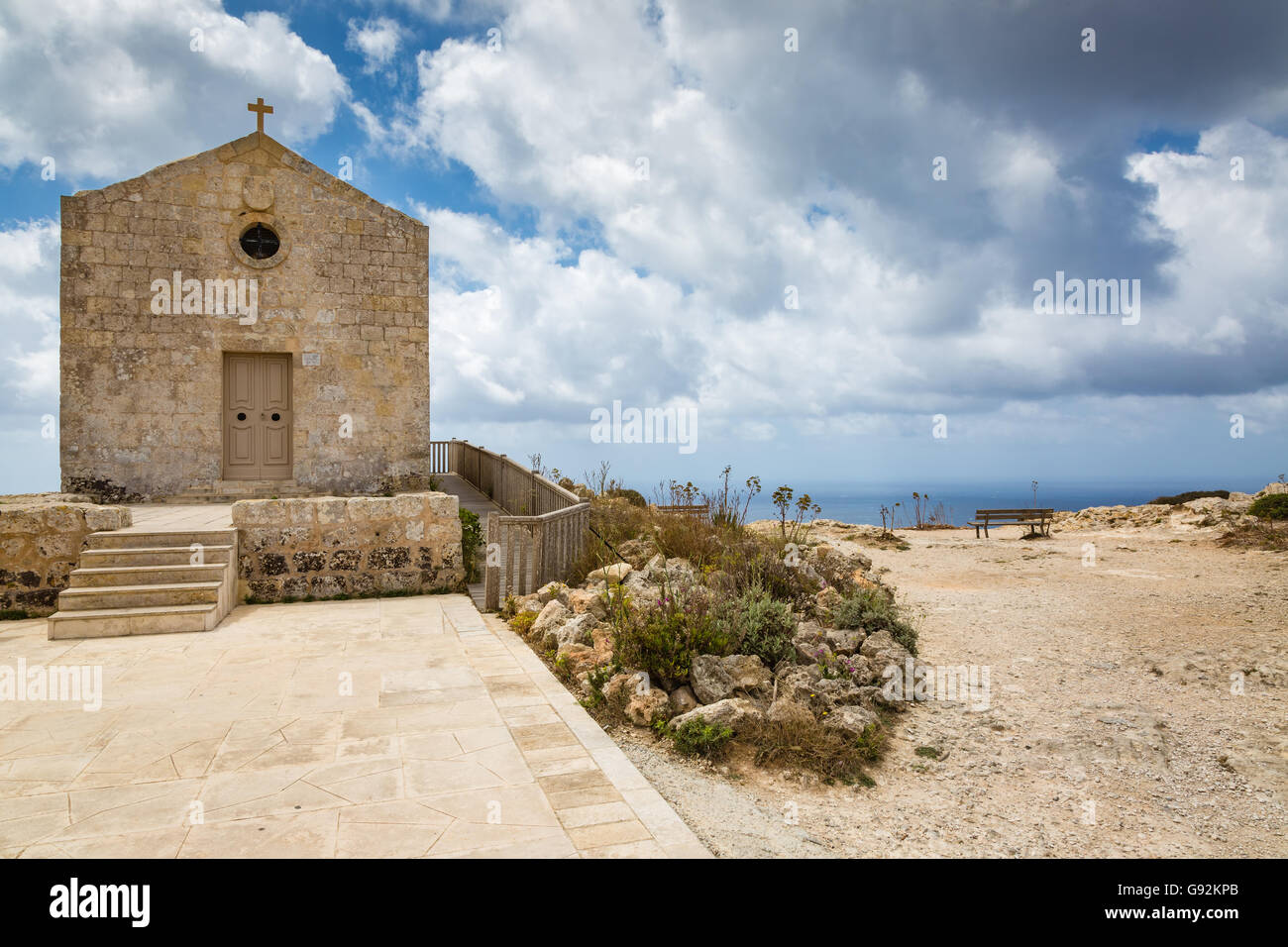 Laferla Cross in der Nähe von Siggiewi auf der Insel Malta. Stockfoto