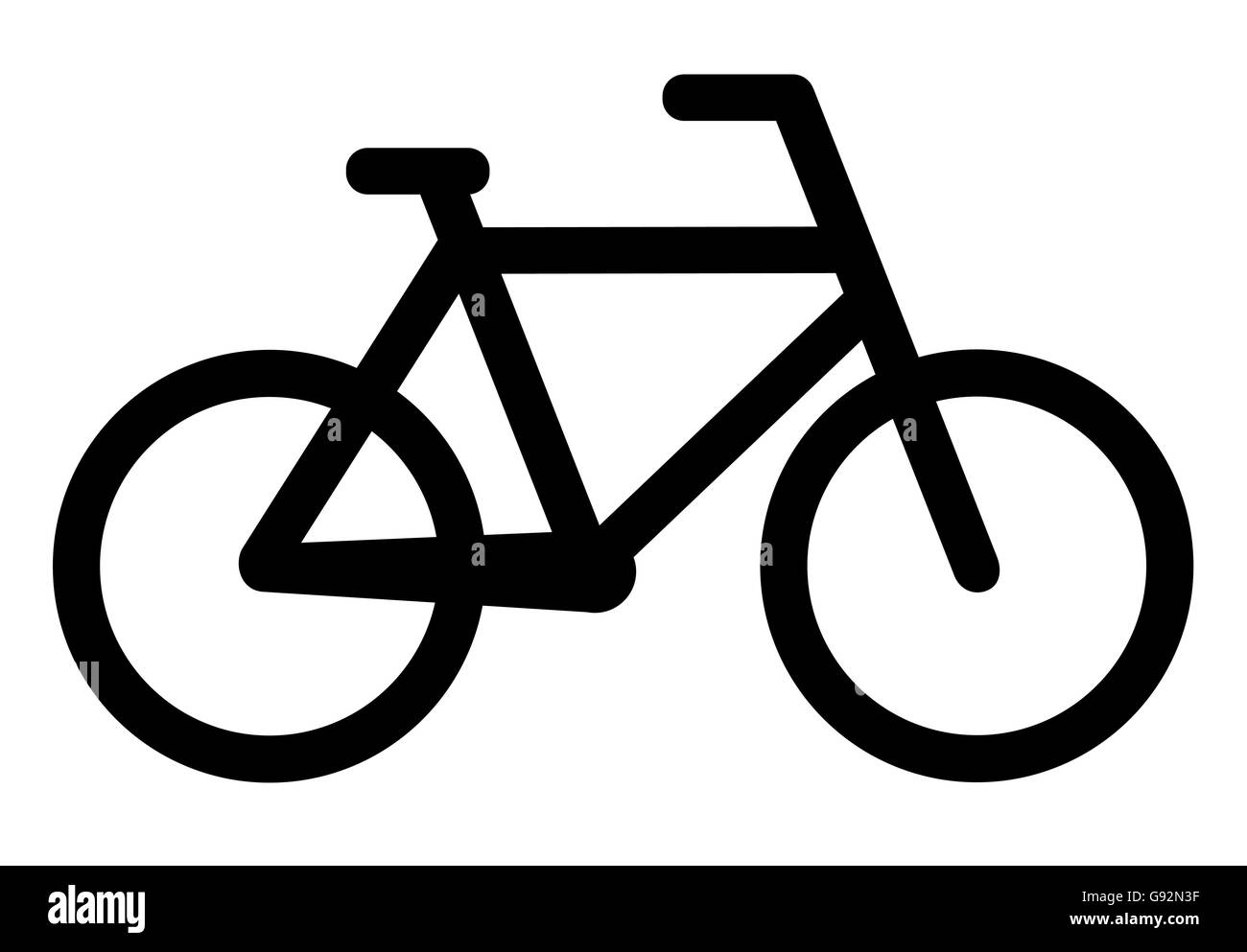 Fahrrad-Symbol flaches design Stockfoto