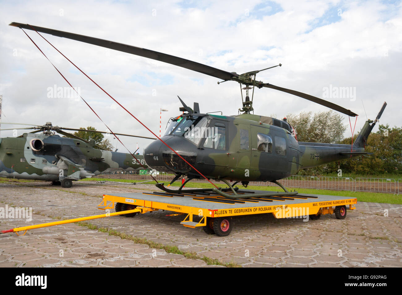 Deutsche Armee UH - 1D Huey Hubschrauber. Stockfoto