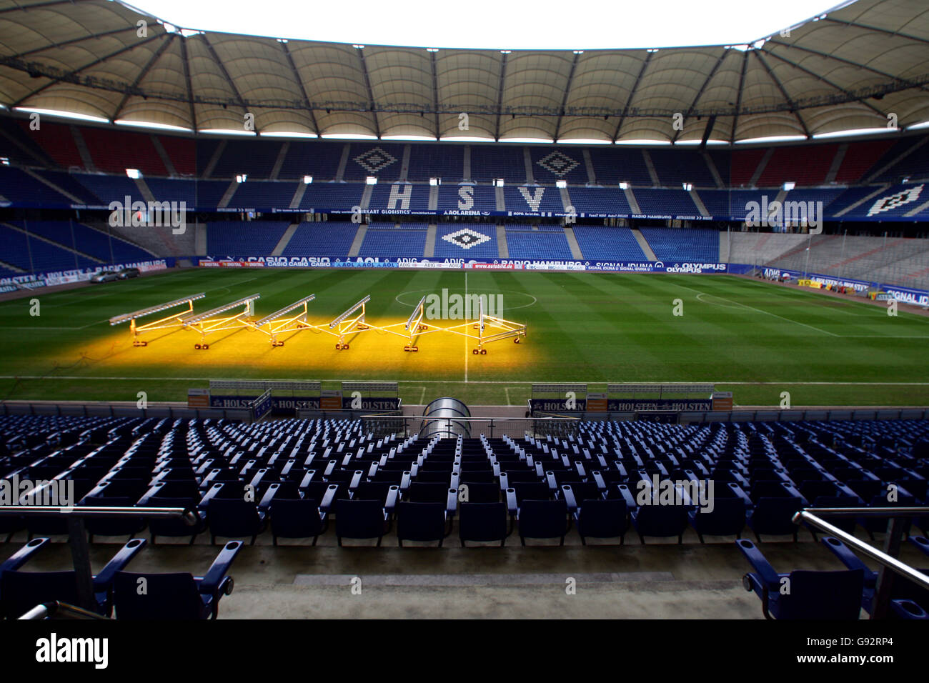 Fußball - FIFA Fußball-Weltmeisterschaft 2006 Stadien - AOL Arena - Hamburg. Gesamtansicht der AOL Arena Stockfoto