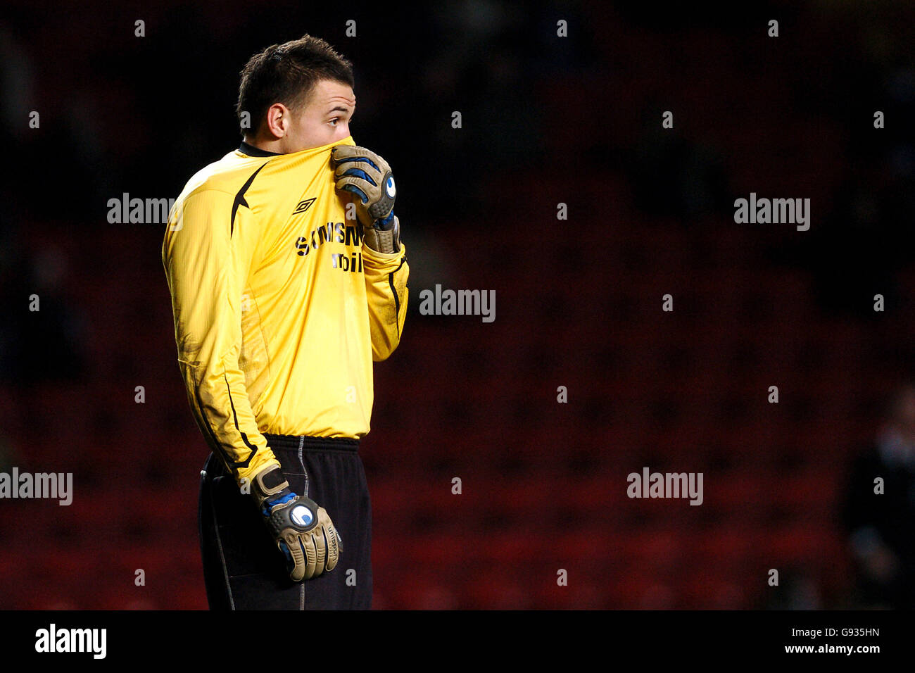 Fußball - Barclays Reserve League South - Charlton Athletic gegen Chelsea - The Valley. Chelsea-Torwart Lenny Pidgely Stockfoto