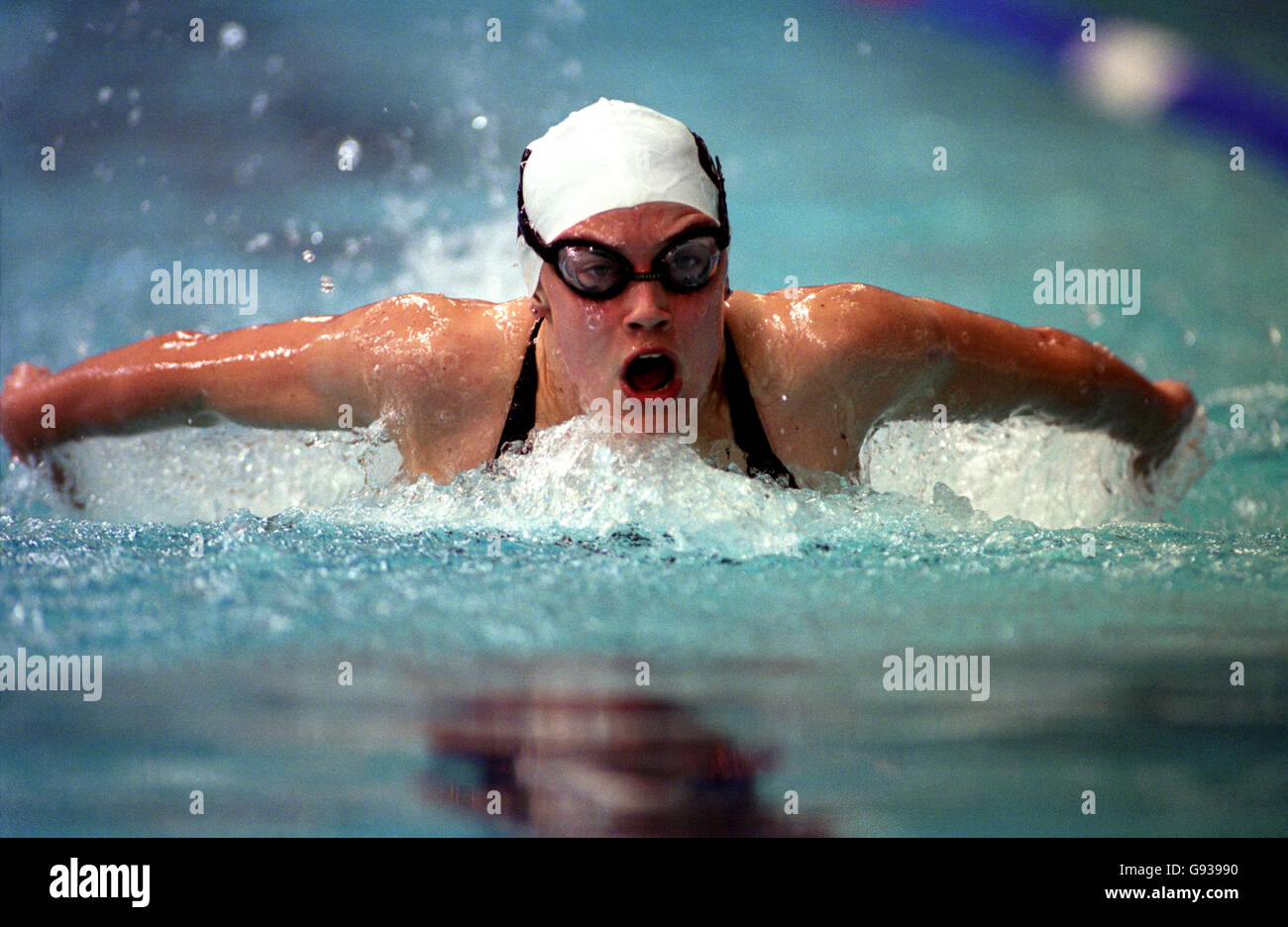 Schwimmen - Schwimmen-Studien - Aufnahme 1998 ASA National lange Course Meisterschaften - Pon VIMTO Commonwealth Games... Stockfoto