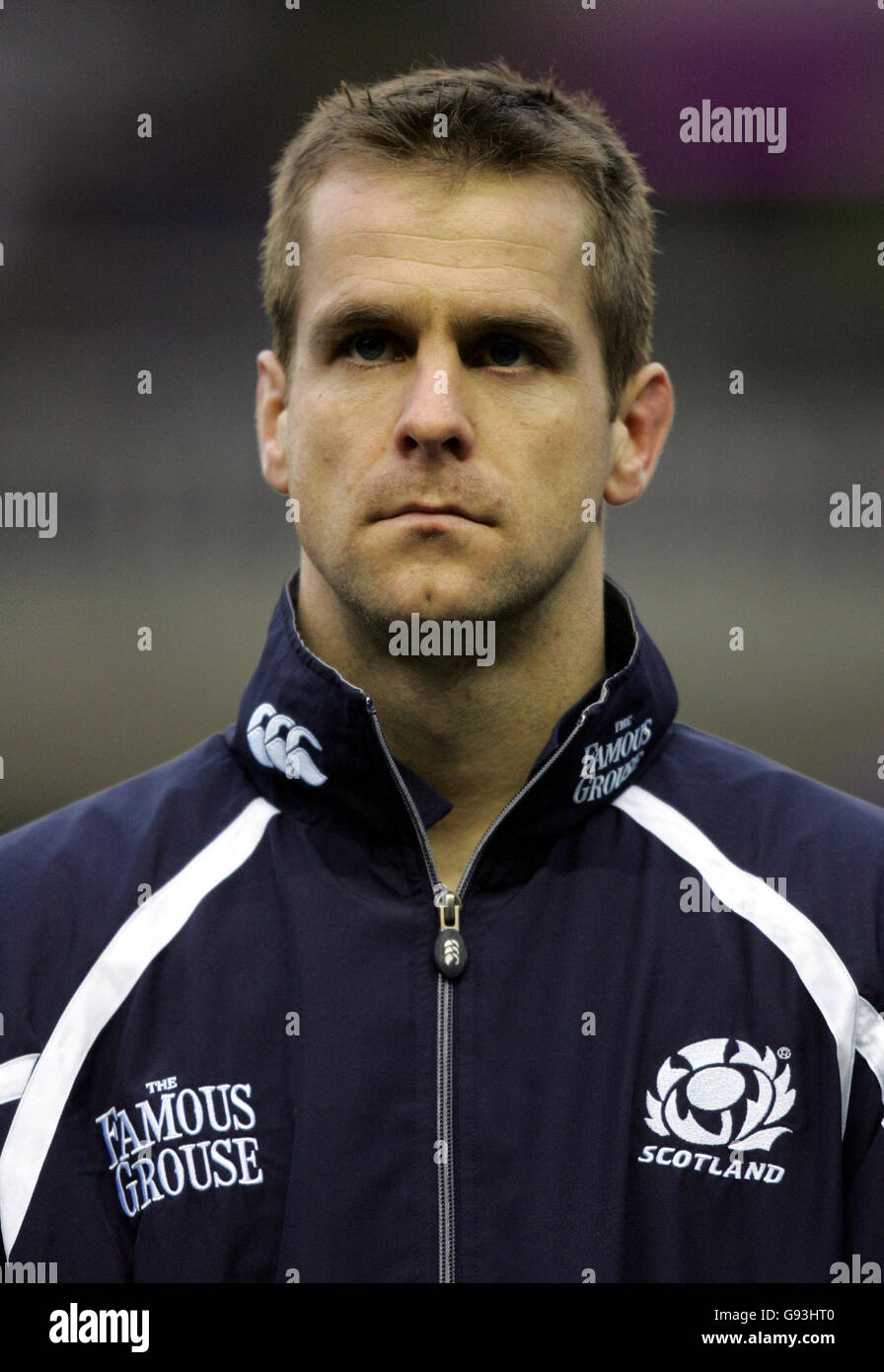 Rugby Union - RBS 6 Nations Championship 2006 - Schottland - Frankreich - Murrayfield Stadium. Chris Pherson stellt sich für Schottland beim RBS 6 Nations Match am Sonntag, den 5 2006. Februar in Murrayfield, Edinburgh, an. PA Foto : David Davies. Stockfoto