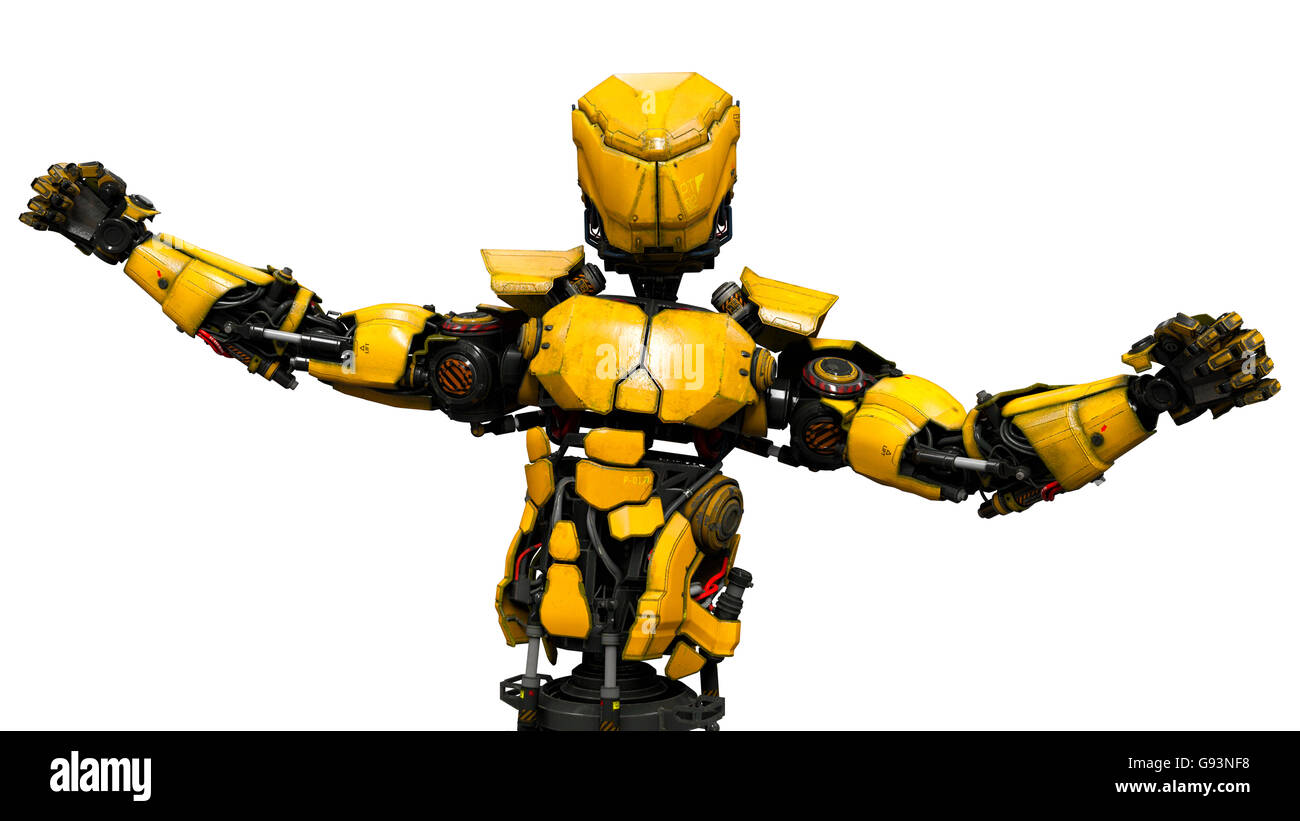 gelbe Roboter Abbildung Stockfoto