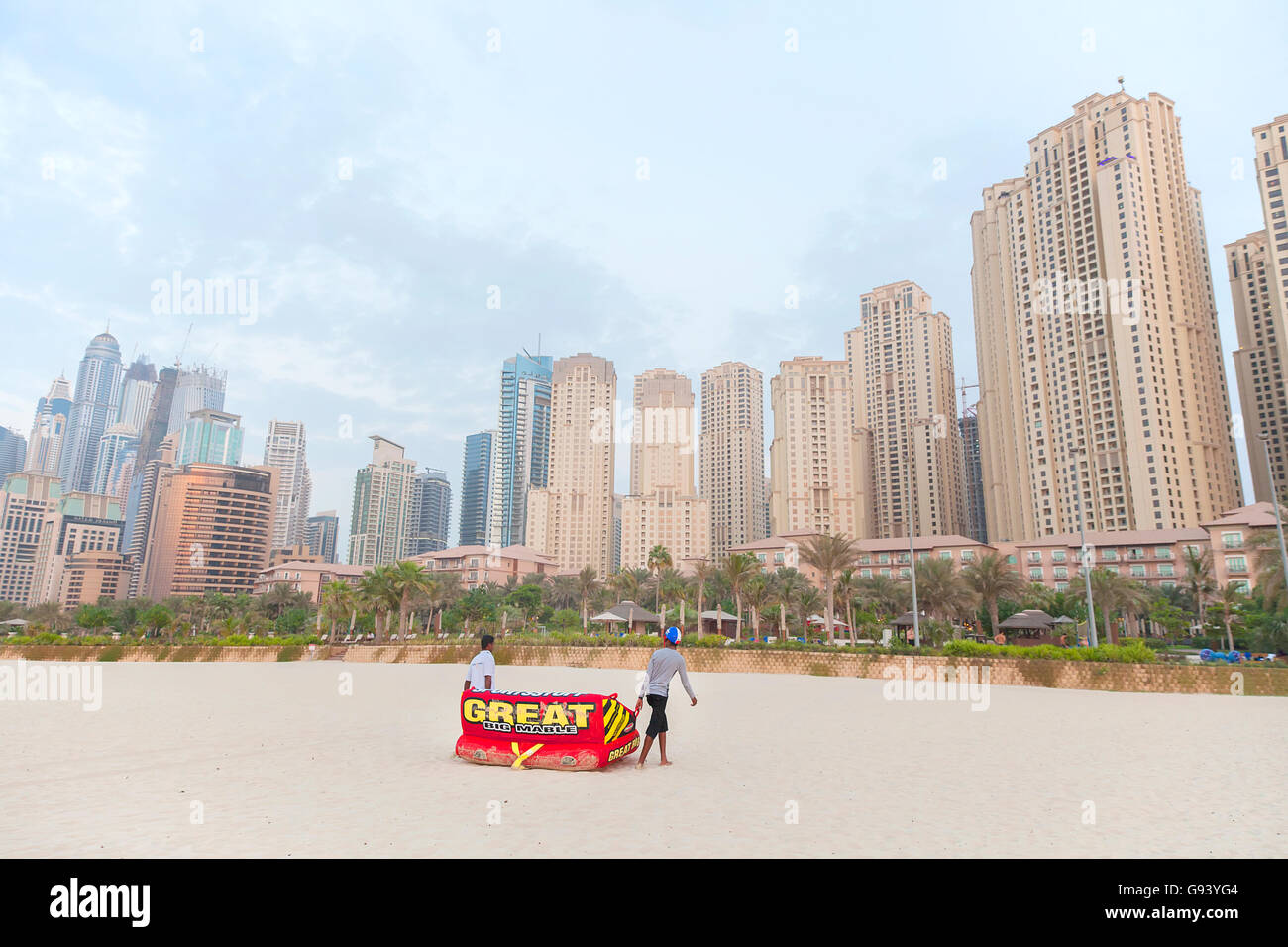 Dubai, Dubai - 16. Oktober 2015.  Abend am Strand. Stockfoto