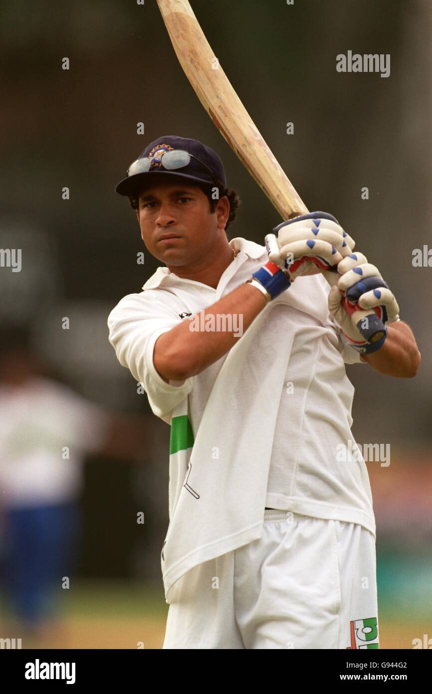 Cricket - 16. Commonwealth Games - Kuala Lumpur, Malaysia - Pool B - Australien - Indien. Sachin Tendulkar, Indien Stockfoto