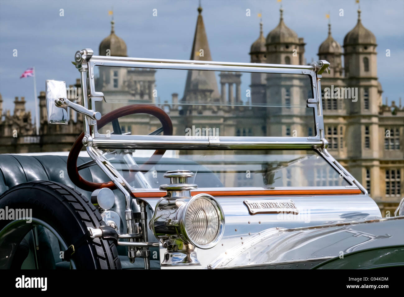 Rolls Royce Silver Ghost mit subtilen Ölfarbe Effekt Stockfoto