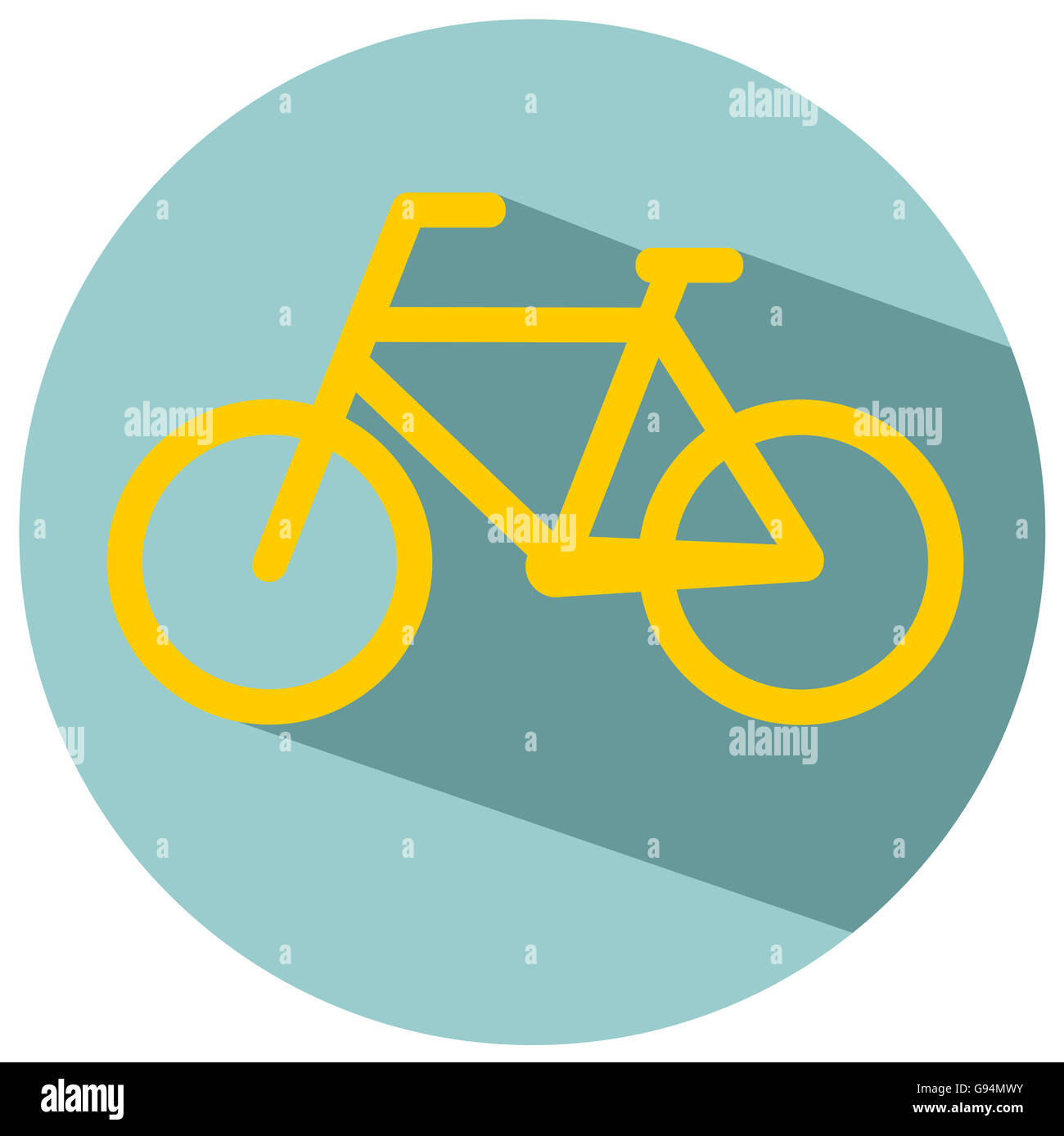 Fahrrad-Symbol flaches design Stockfoto