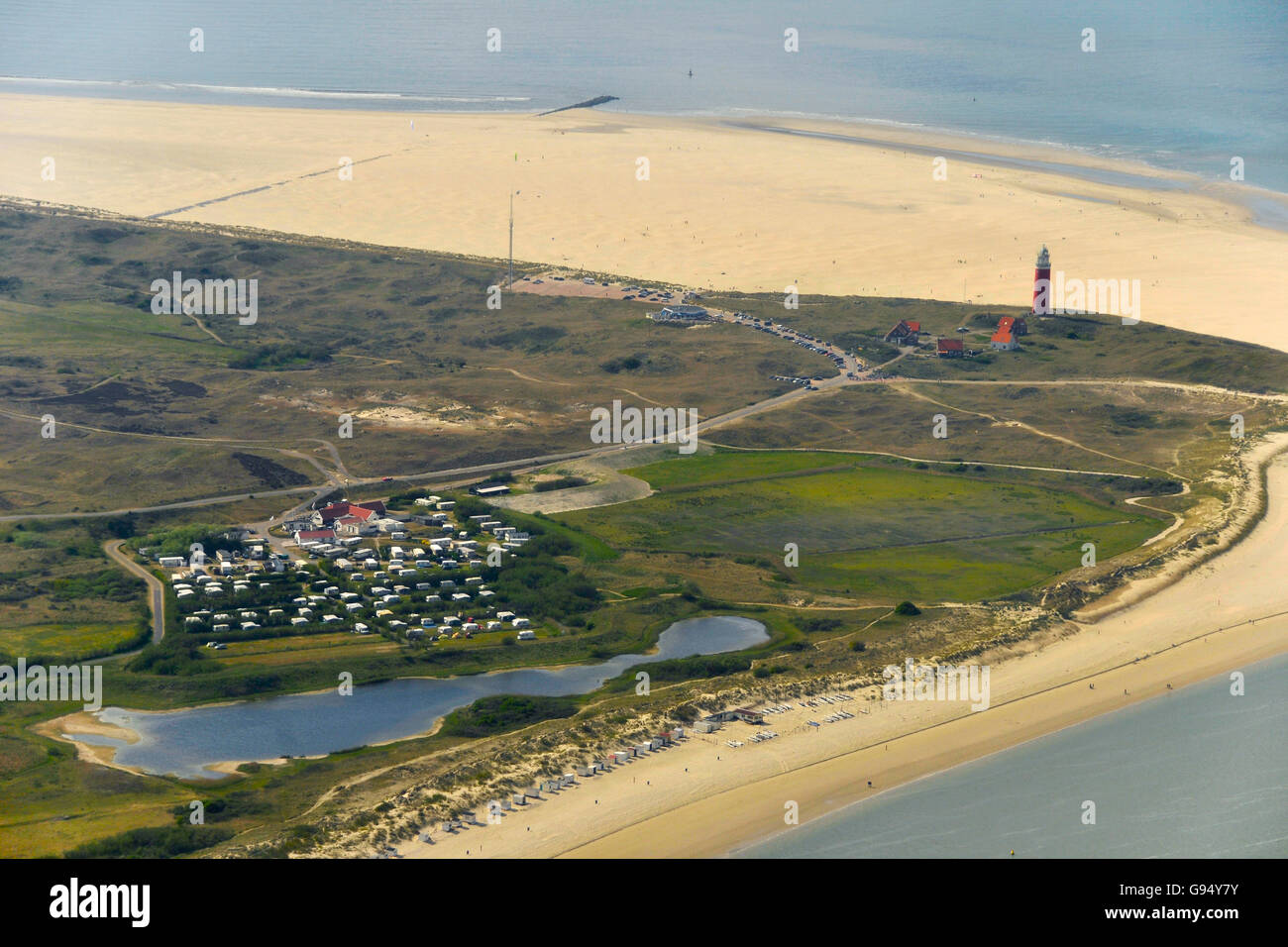 Leuchtturm, De Cocksdorp, Texel, Nordholland, Niederlande Stockfoto