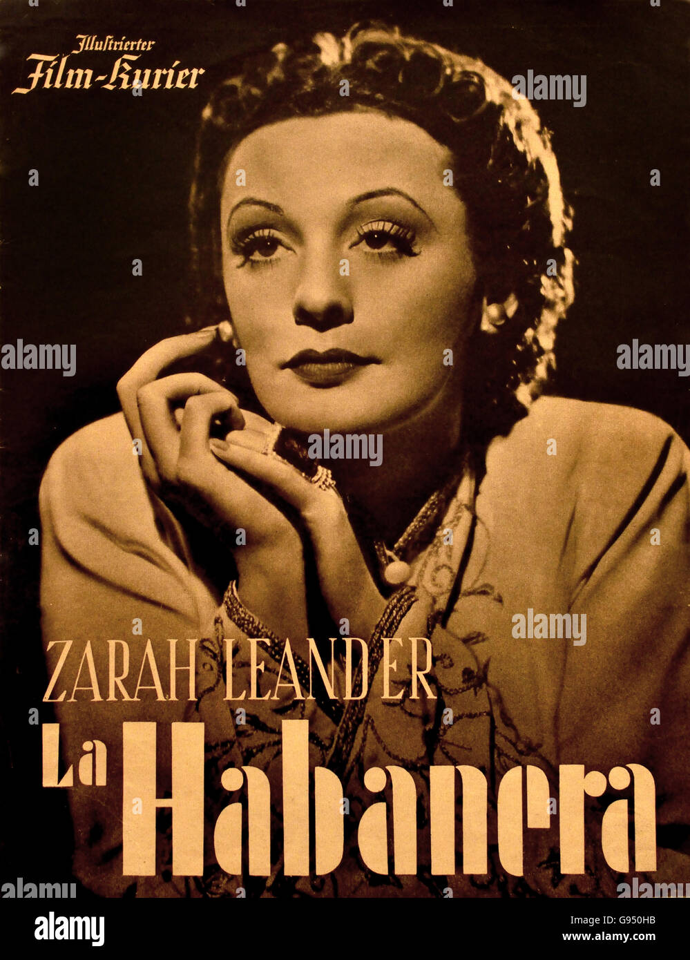 Illustrierte Film-Kurier über La Habanera-Darsteller Zarah Leander 1937 Berlin Nazi-Deutschland Stockfoto