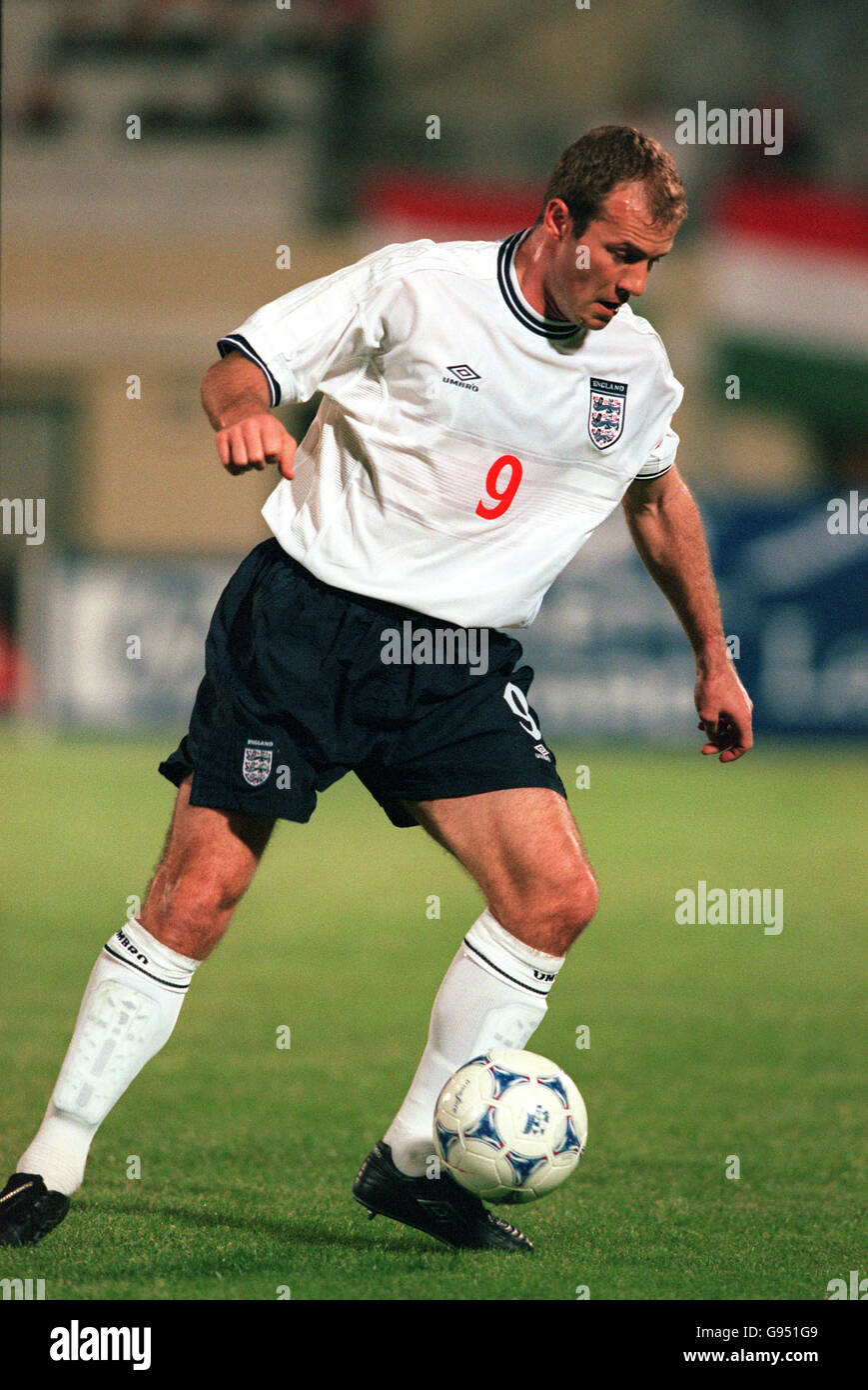 Fußball - freundlich - Ungarn gegen England. Alan Shearer, England Stockfoto