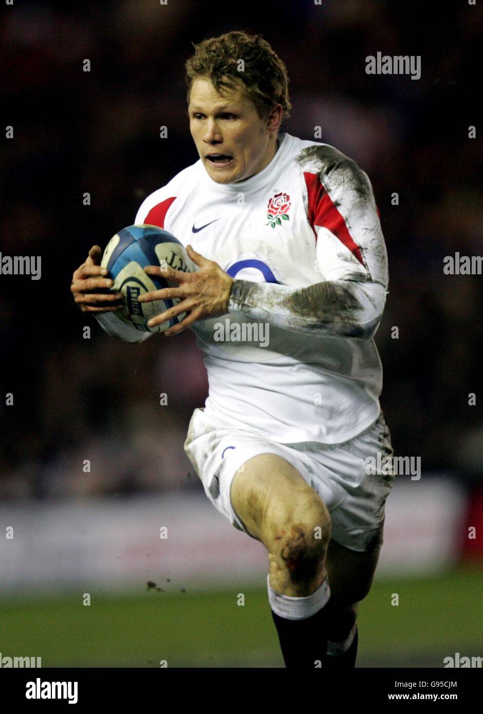 Josh Lewsey aus England beim RBS 6 Nations Spiel in Murrayfield, Edinburgh, Samstag, 25 2006. Februar. PA Foto : David Davies. Stockfoto