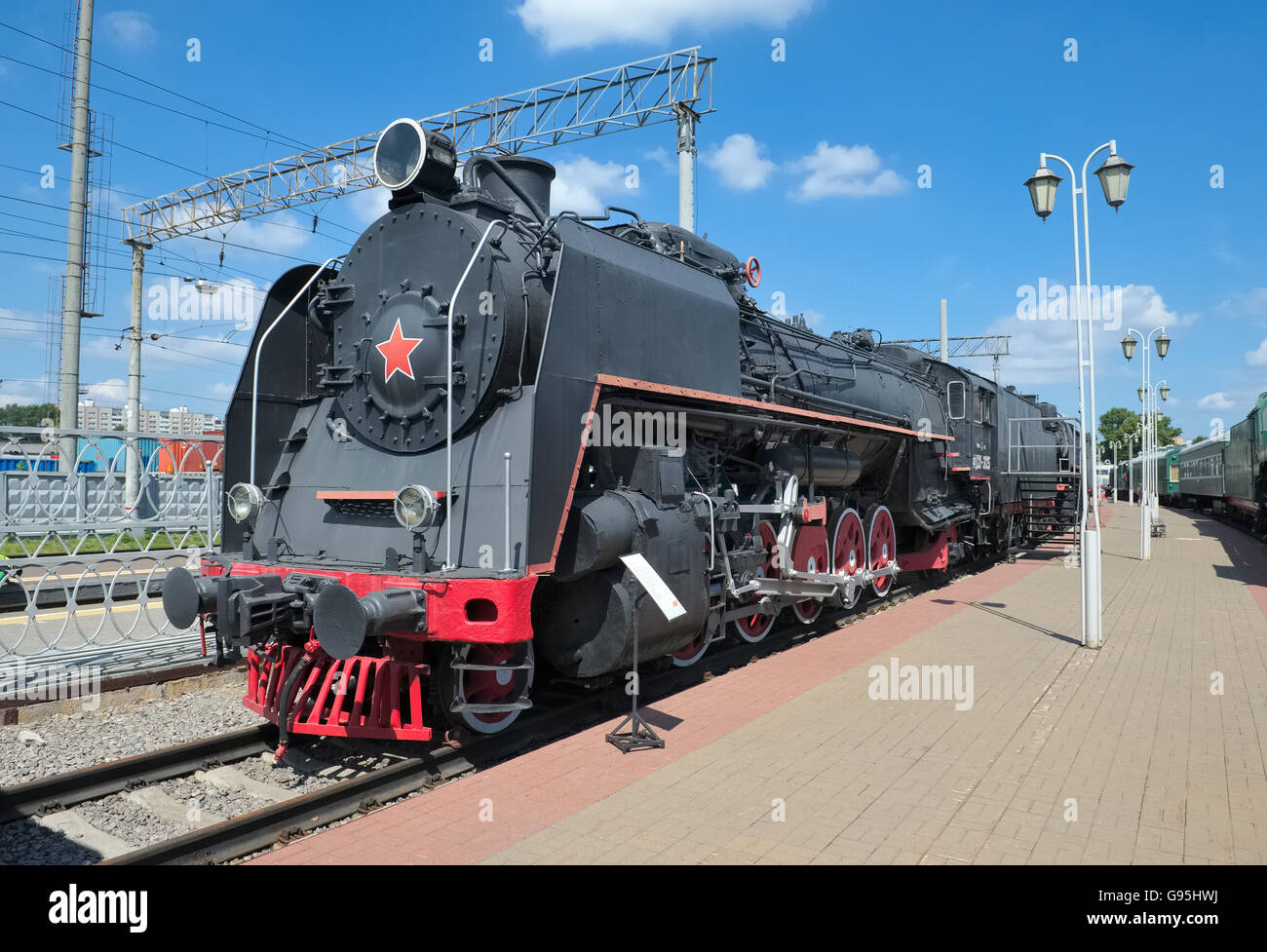 Dampflokomotive Baureihe FD (Felix Dzerzhinsky) FD 21-3125, Symbol der stalinistischen Ära Industrialisierung des Landes, erbaut im Jahre 1941 Stockfoto