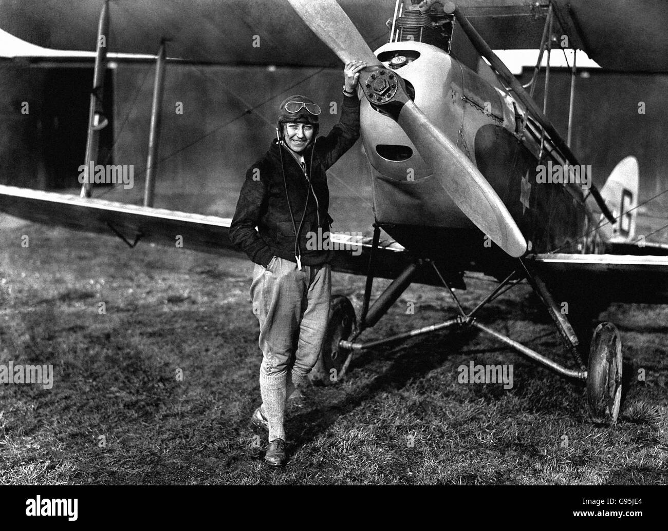 Amy Johnson - London Flugzeug Club - 1930 Stockfoto