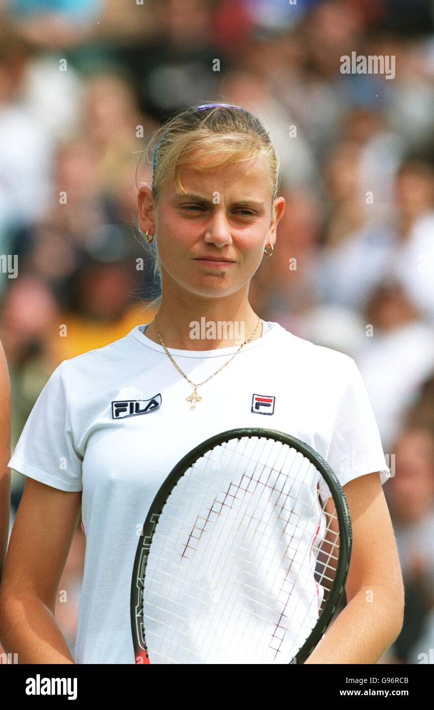 Tennis - Wimbledon Championships - Dameneinzel - Viertelfinale - Jelena Dokic / Alexandra Stevenson. Jelena Dokic Stockfoto