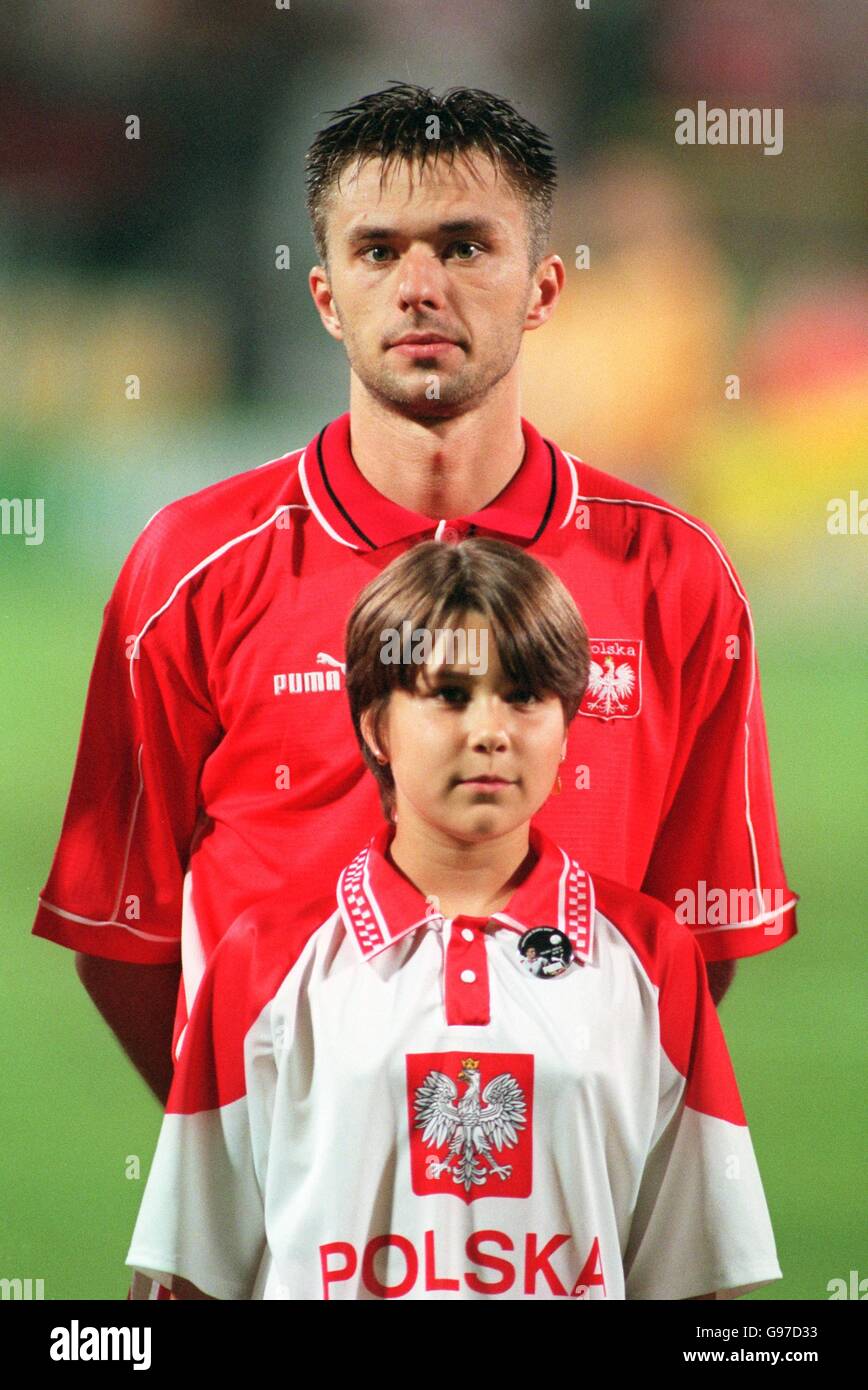 Fußball - Euro 2000 Qualifikation - Gruppe fünf - Polen gegen England. Krzysztof Nowak, Polen Stockfoto