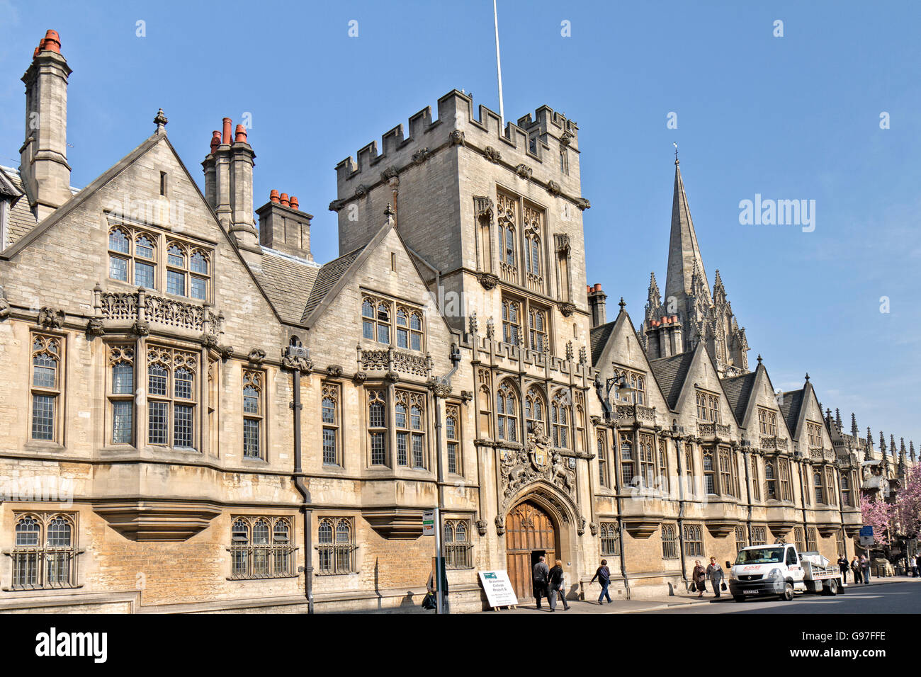 UK-Oxford Brasenose College-Fassade Stockfoto