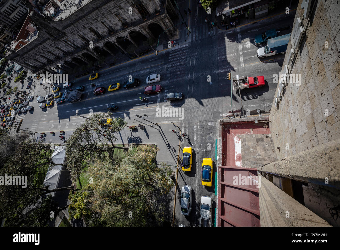 Blick auf den Straßen von Guadalajara, Jalisco, Mexiko. Stockfoto