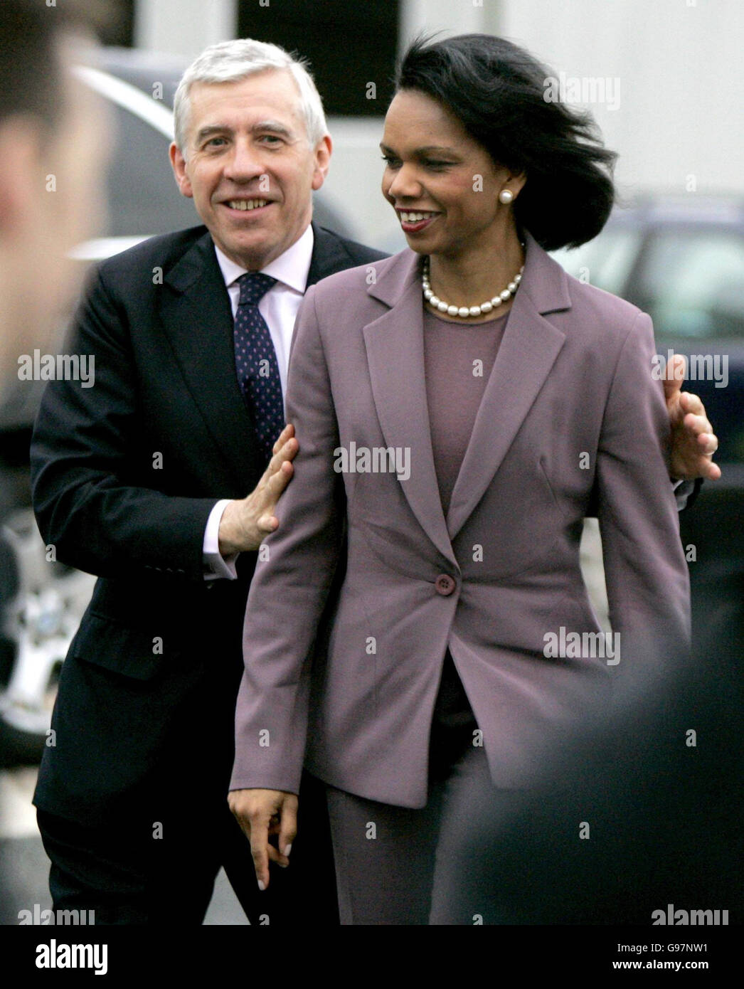 Besuch von Condoleezza Rice UK Stockfoto