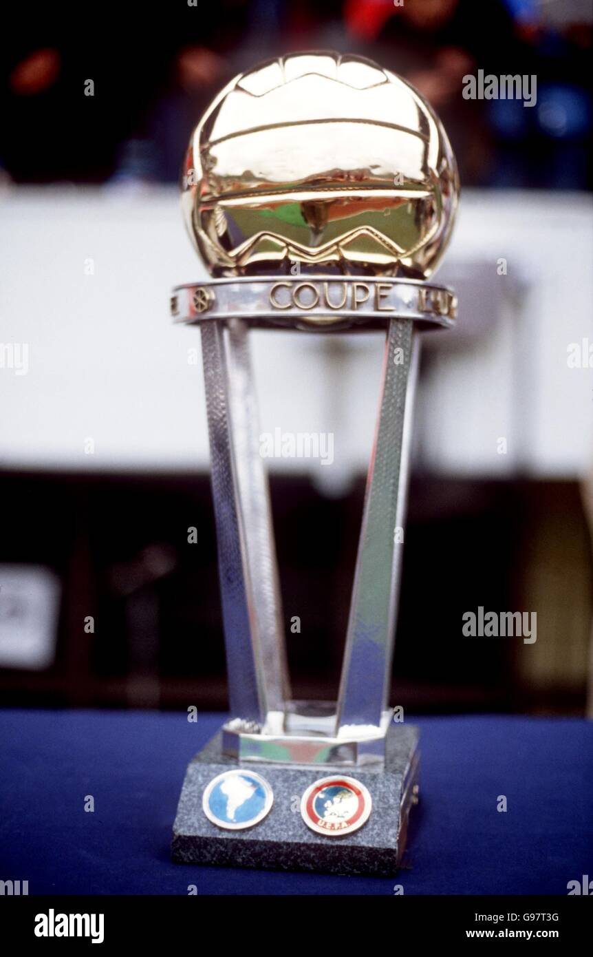 Fußball - Trophäen. Die Club-Weltmeisterschaft Stockfoto