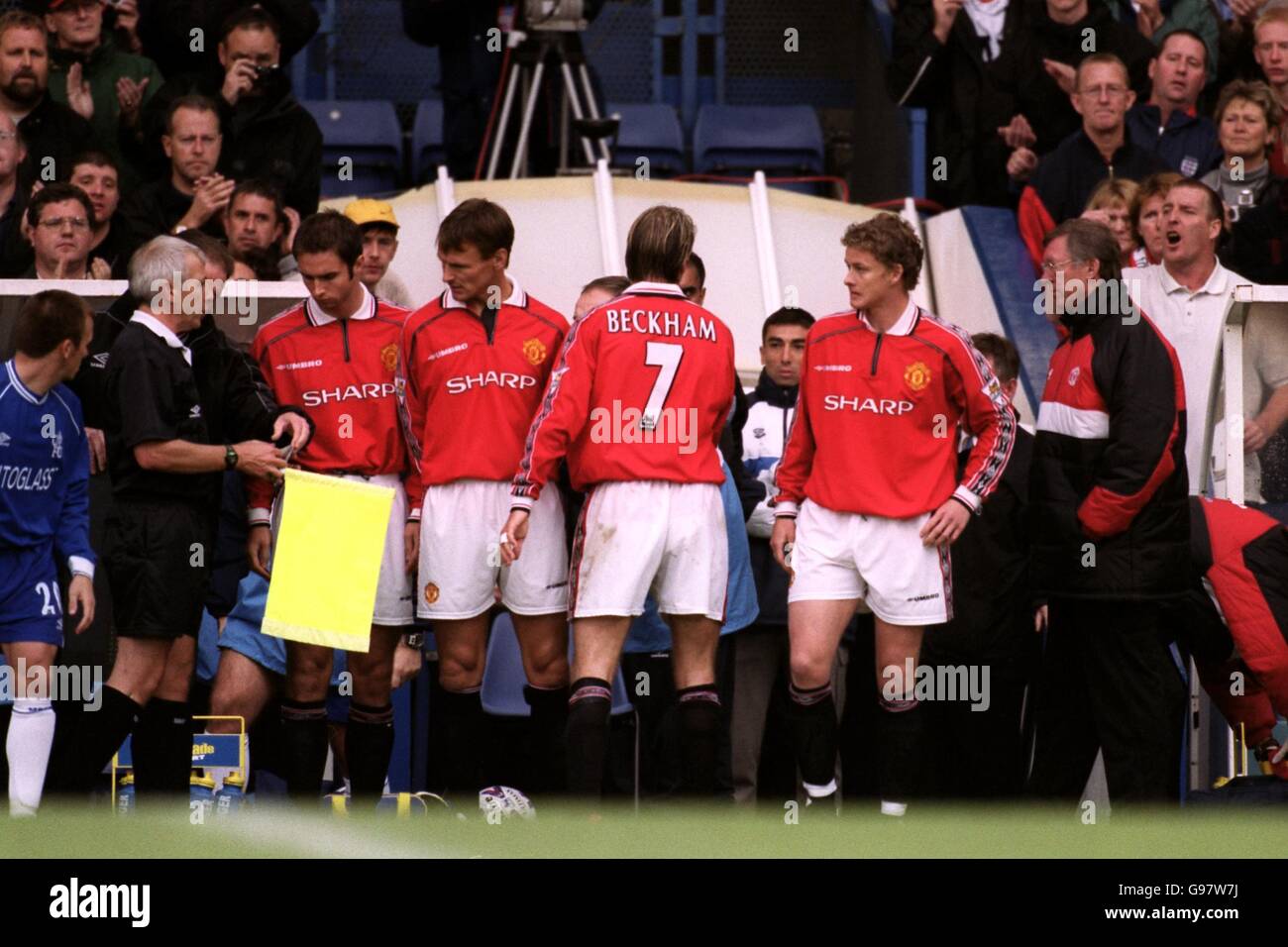 Fußball - FA Carling Premiership - Chelsea gegen Manchester United Stockfoto