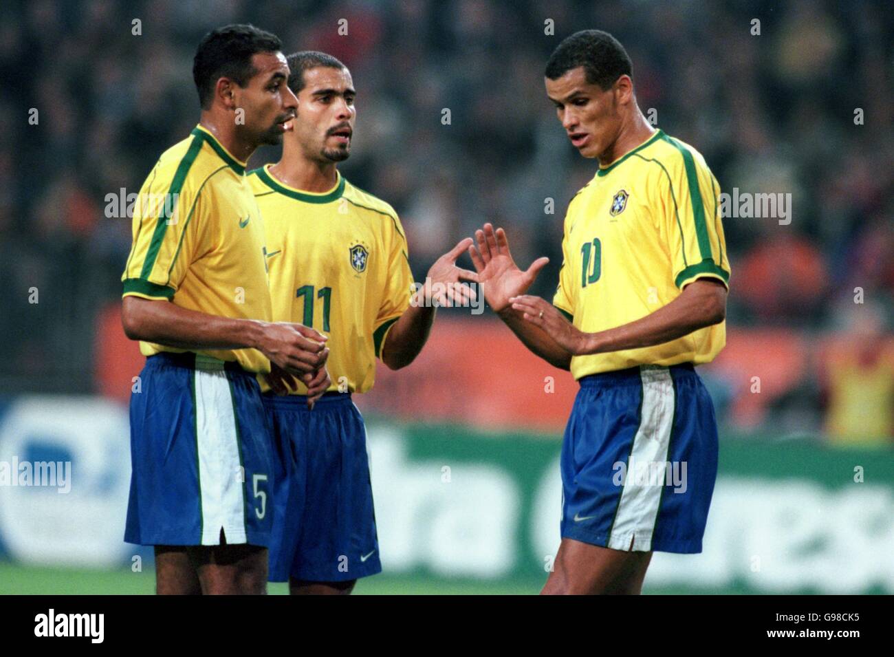 Brasiliens Emerson (links), Felipe (Mitte) und Rivaldo (rechts) Stockfoto