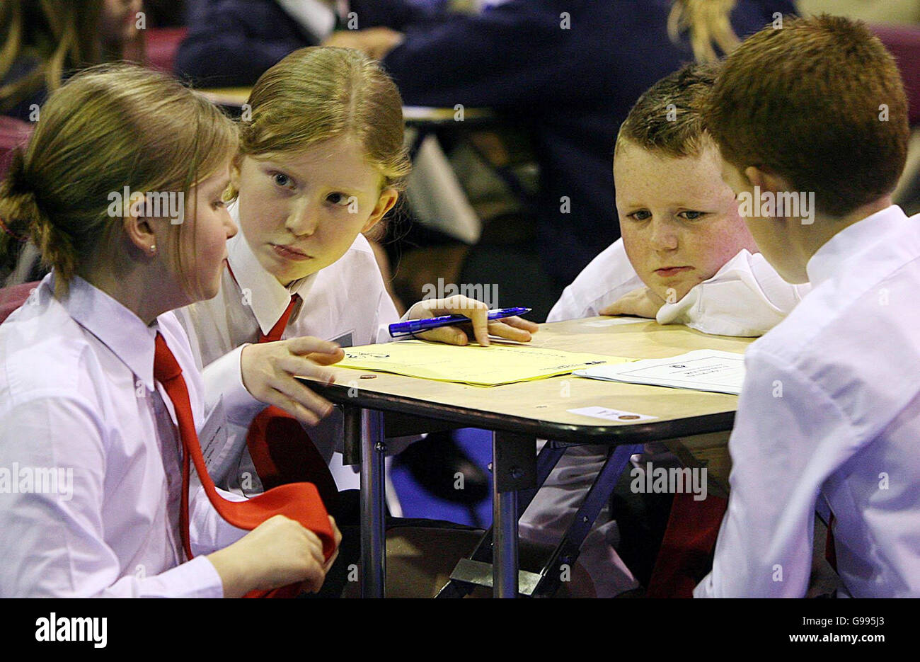 SOZIALE Quiz Stockfoto