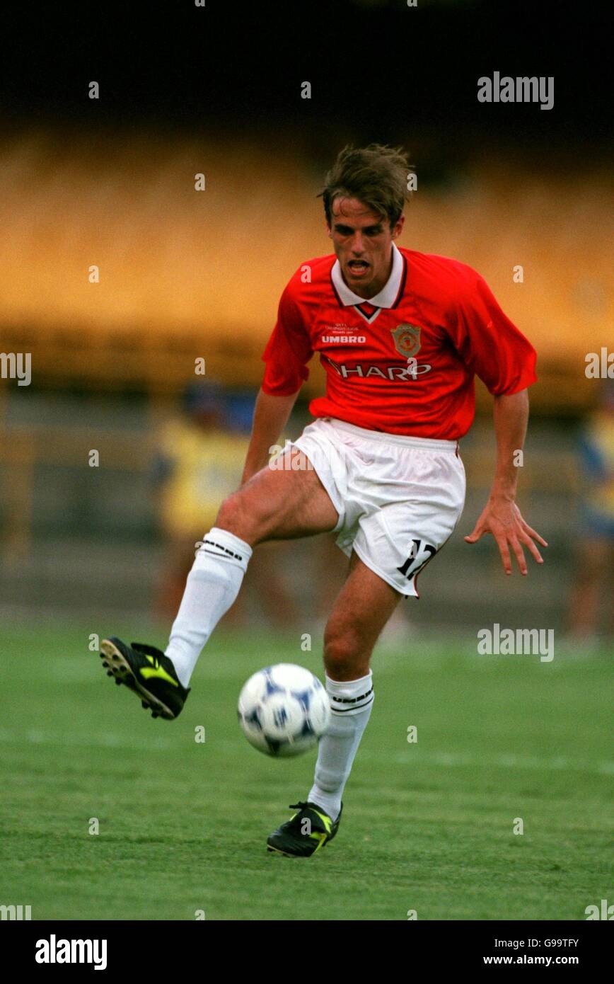 Fußball - FIFA-Klub-Weltmeisterschaft - Gruppe B - Manchester United gegen South Melbourne. Philip Neville, Manchester United Stockfoto