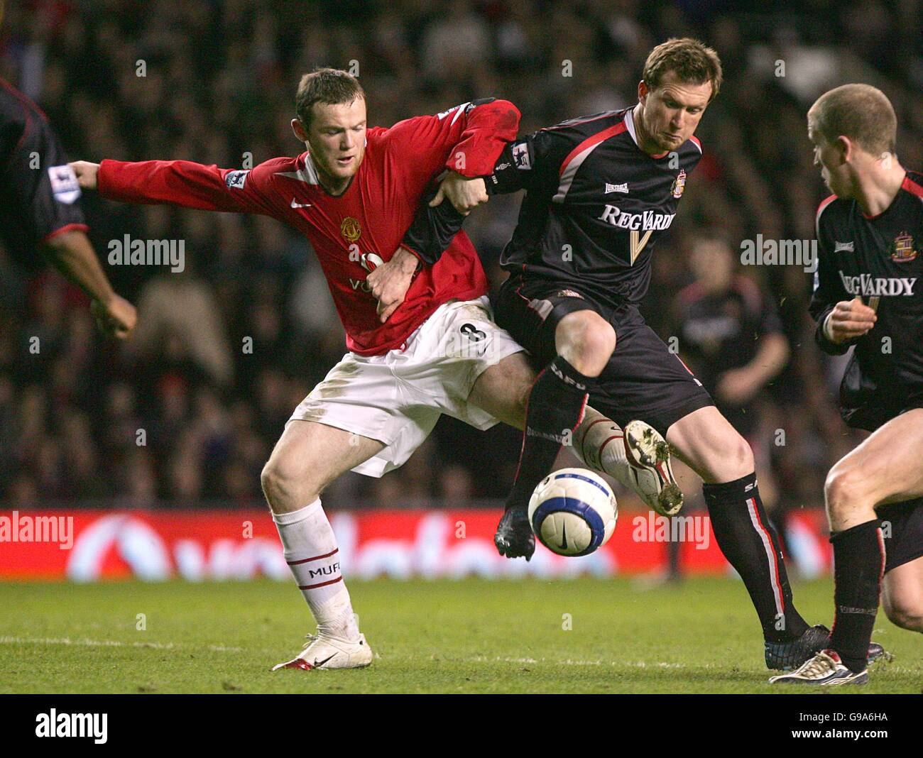 Fußball - FA Barclays Premiership - Manchester United gegen Sunderland - Old Trafford Stockfoto