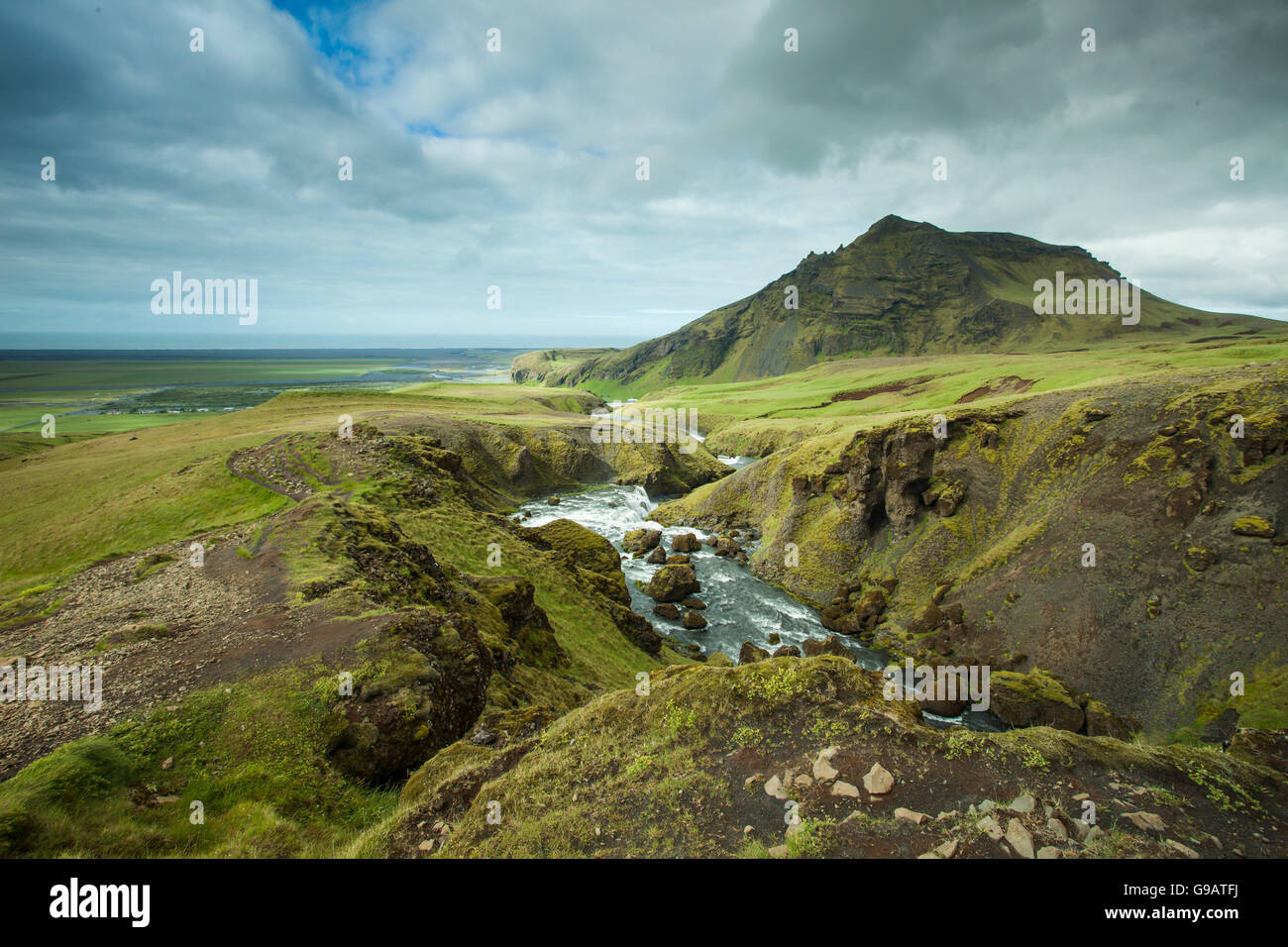 Dramatische Landschaft von Süd-Island. Stockfoto