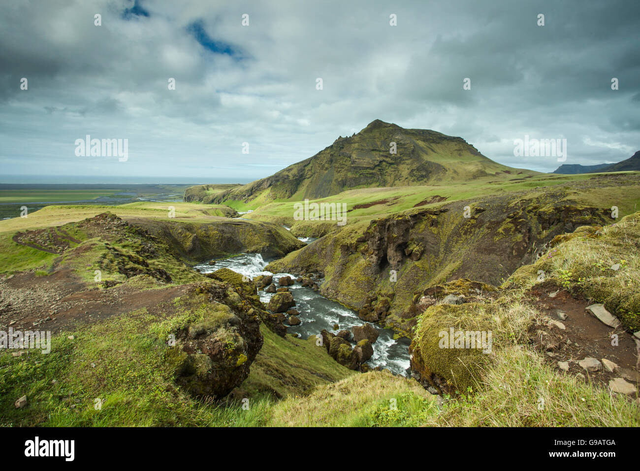 Dramatische Landschaft von Süd-Island. Stockfoto