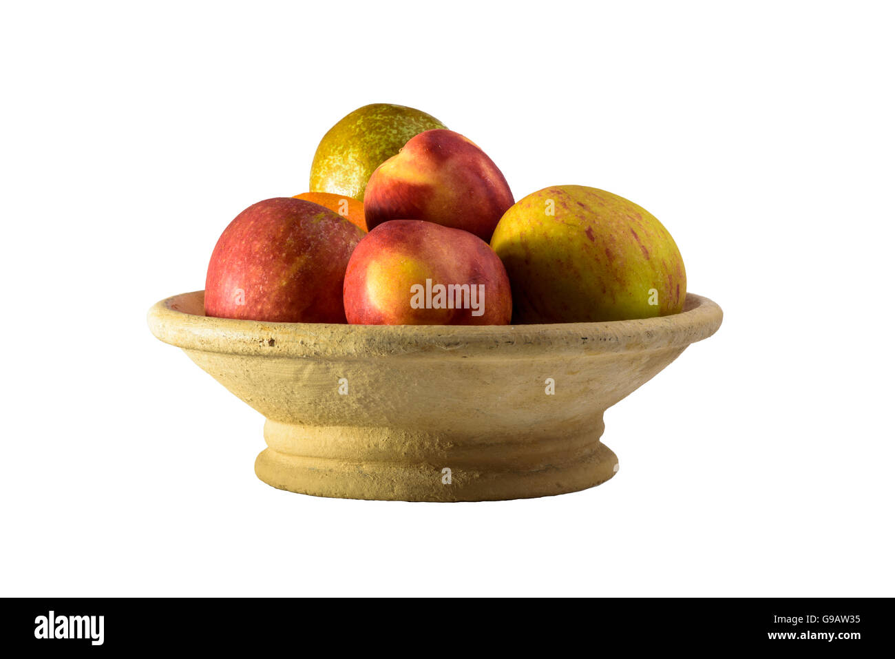 Schüssel mit gemischten Früchten. Stockfoto