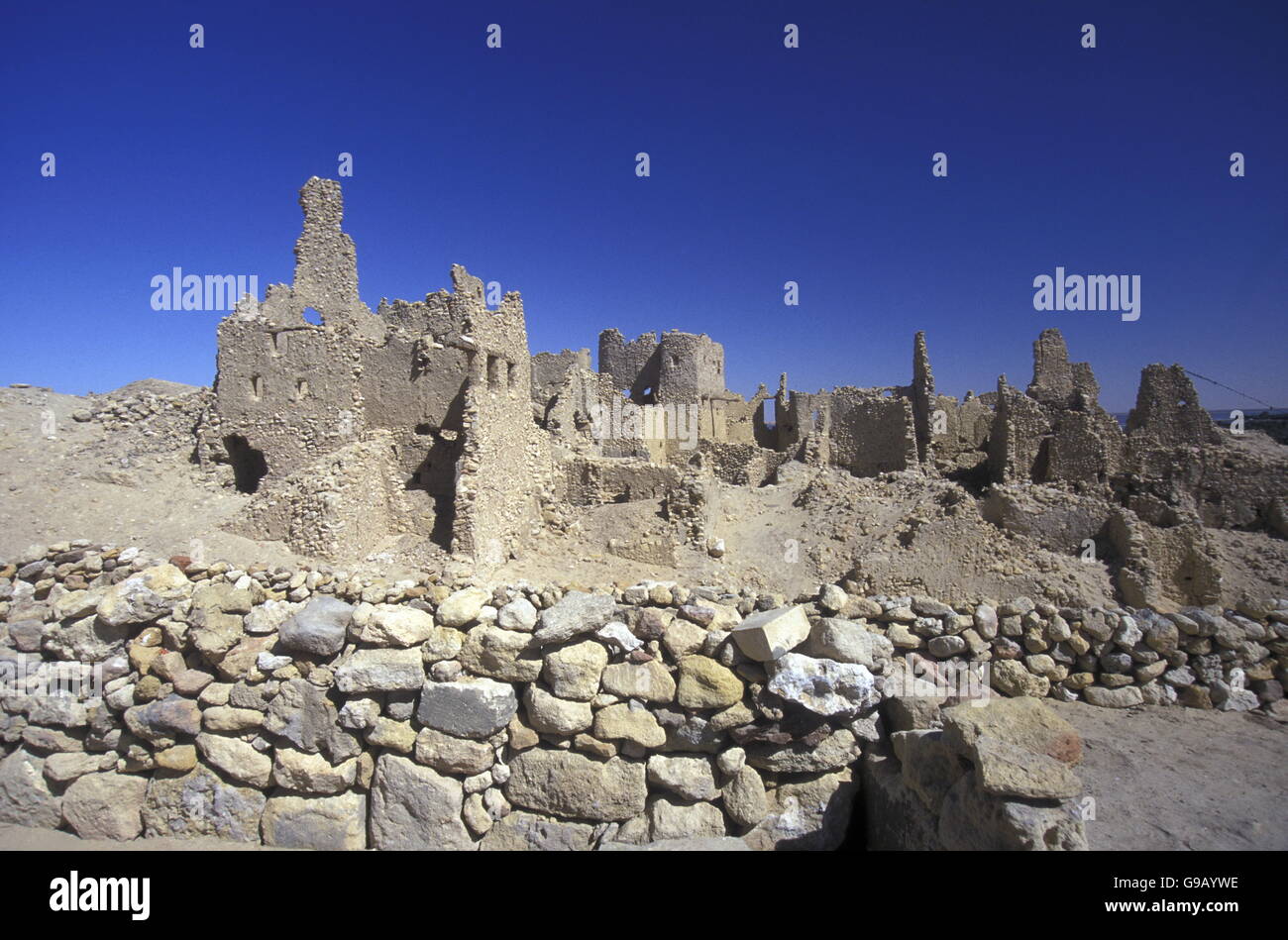 die Altstadt von Oasis und Dorf von Siwa in der lybischen oder westlichen Wüste von Ägypten in Nordafrika Stockfoto