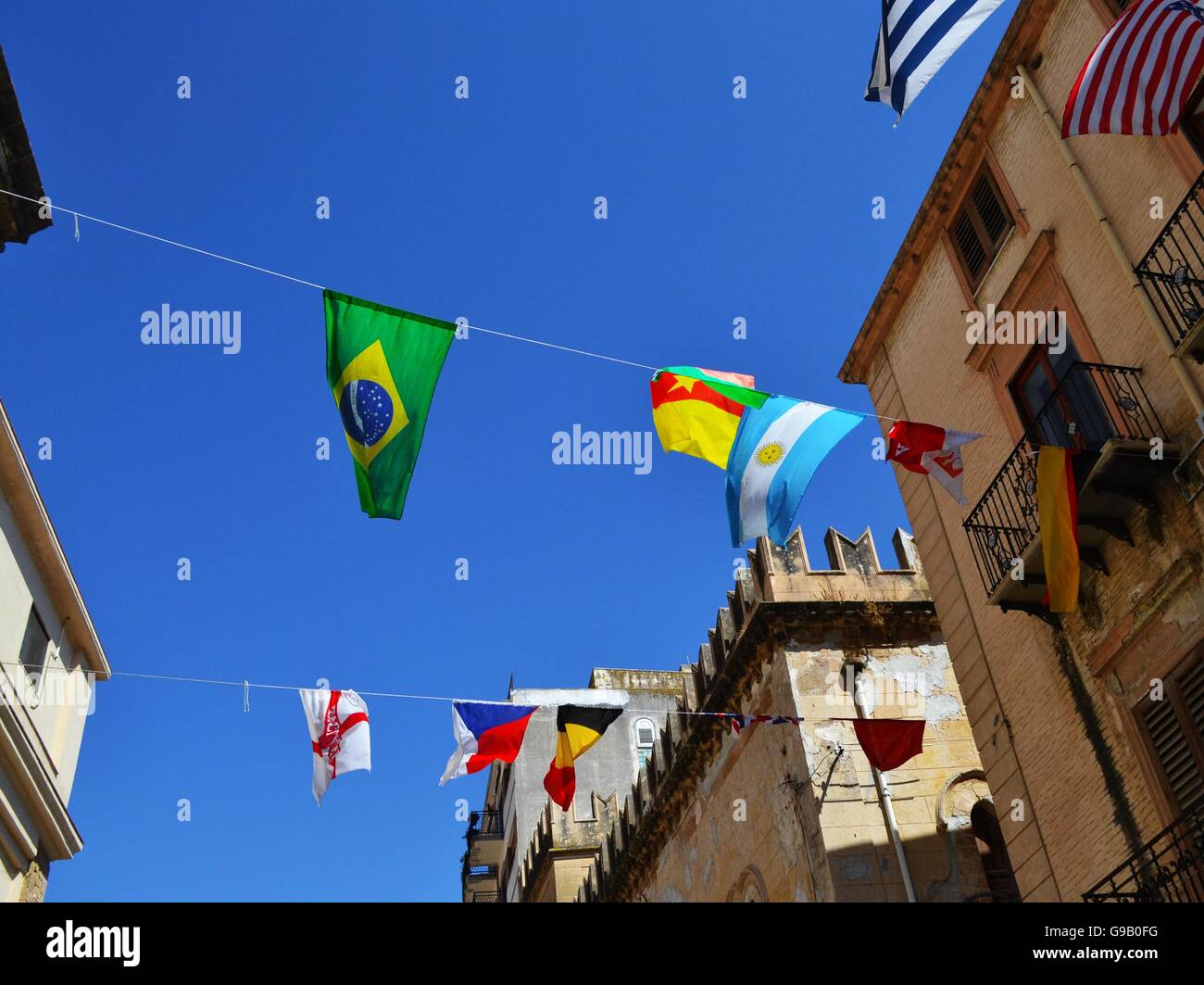 Sciacca, Sizilien. Passeggiando per le vie del Centro Storico cittadino Stockfoto