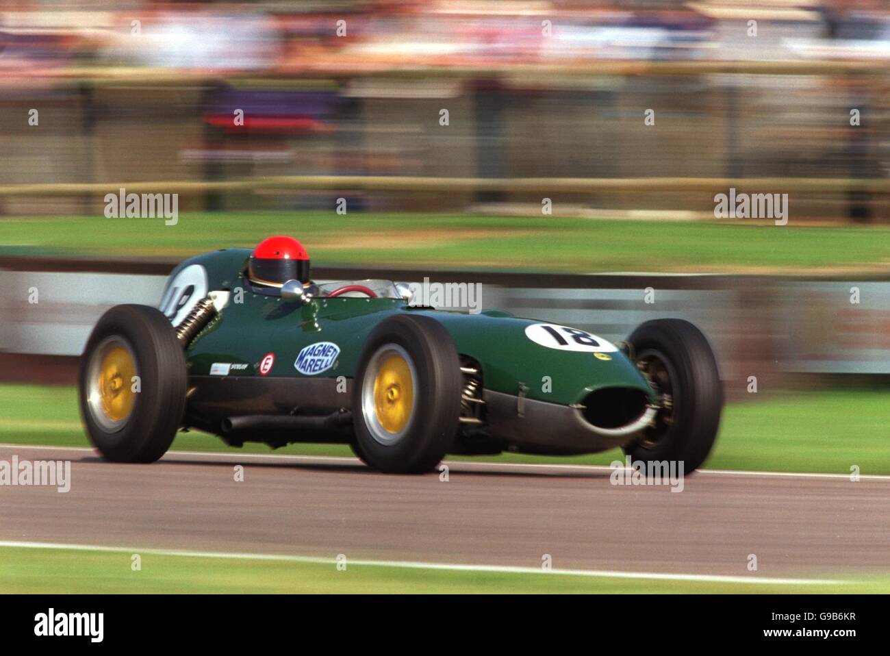 Motorsport - Goodwood Revivalist Meeting - Die Richmond Trophy. Jeremy Agace fährt einen 1959 Lotus 16 Climax Stockfoto