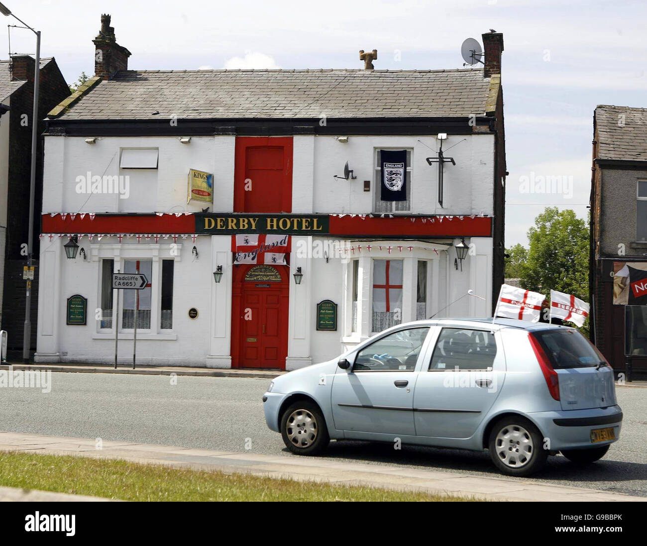 WORLDCUP-Aufbau-Flags Stockfoto