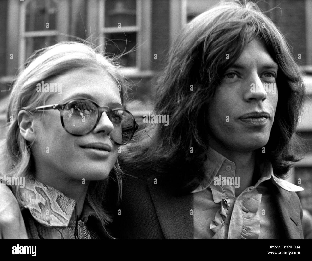 Kriminalität - Marlborough Street Court - Mick Jagger und Marianne Faithfull - London Stockfoto