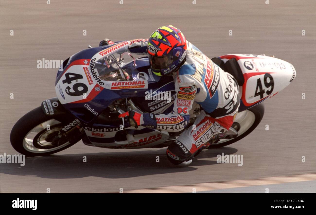 Motorcycling - FIM World Superbike Championship - Donington Park. Chris Walker in Aktion Stockfoto