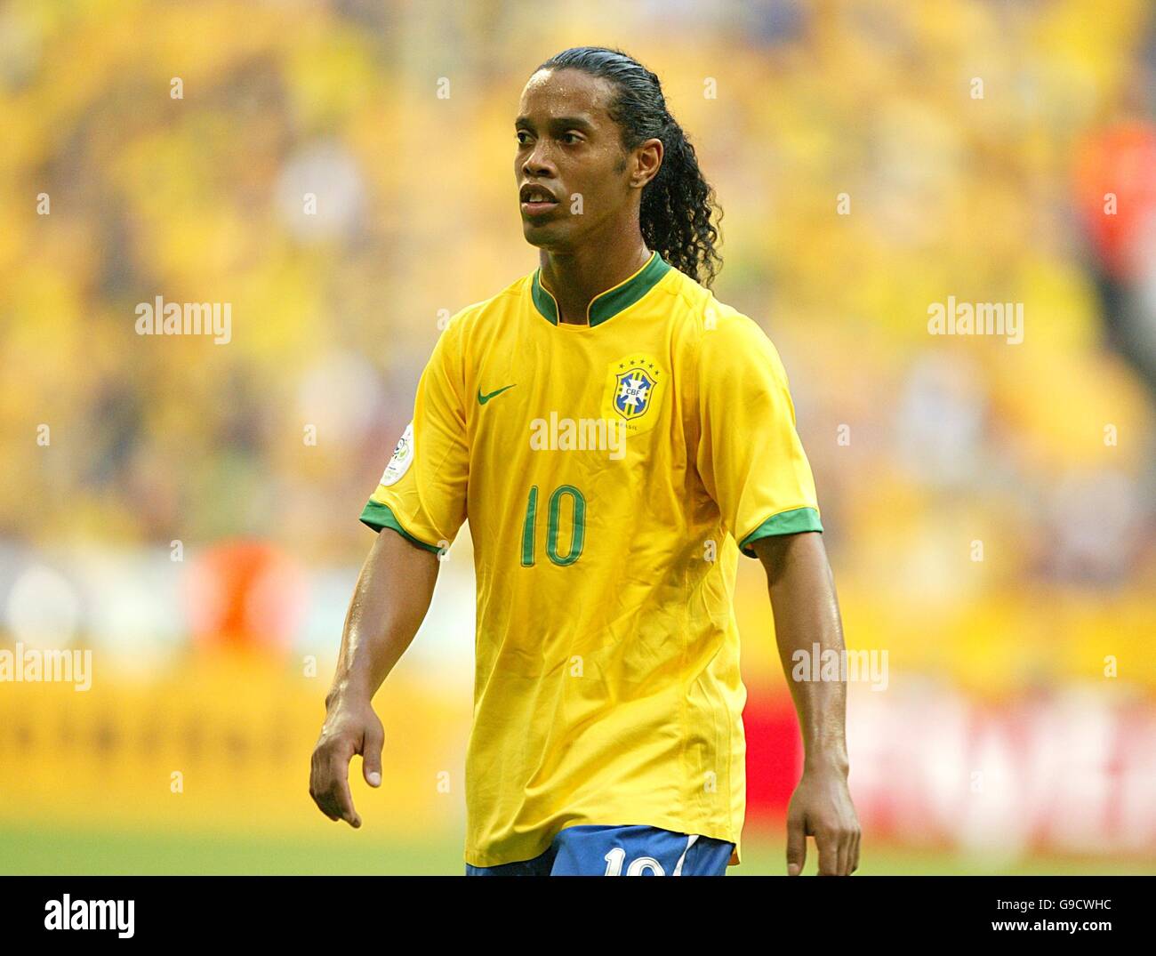 Fußball - FIFA Fußball-Weltmeisterschaft 2006 Deutschland - Gruppe F - Brasilien - Australien - Allianz Arena. Ronaldinho, Brasilien Stockfoto