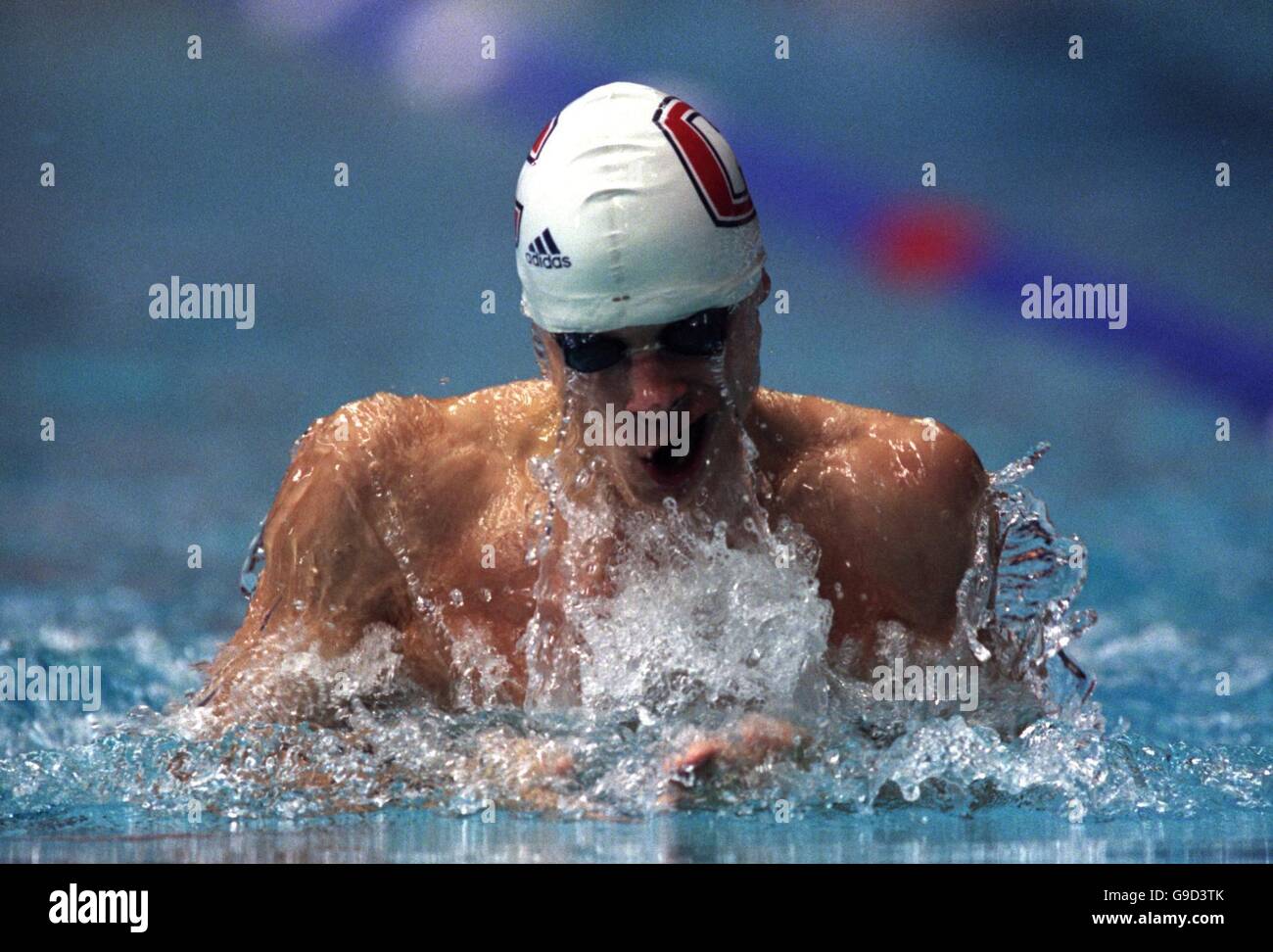 Schwimmen British Olympic Trials Ponds Sheffield. Adam Whitehead beim 100Meter