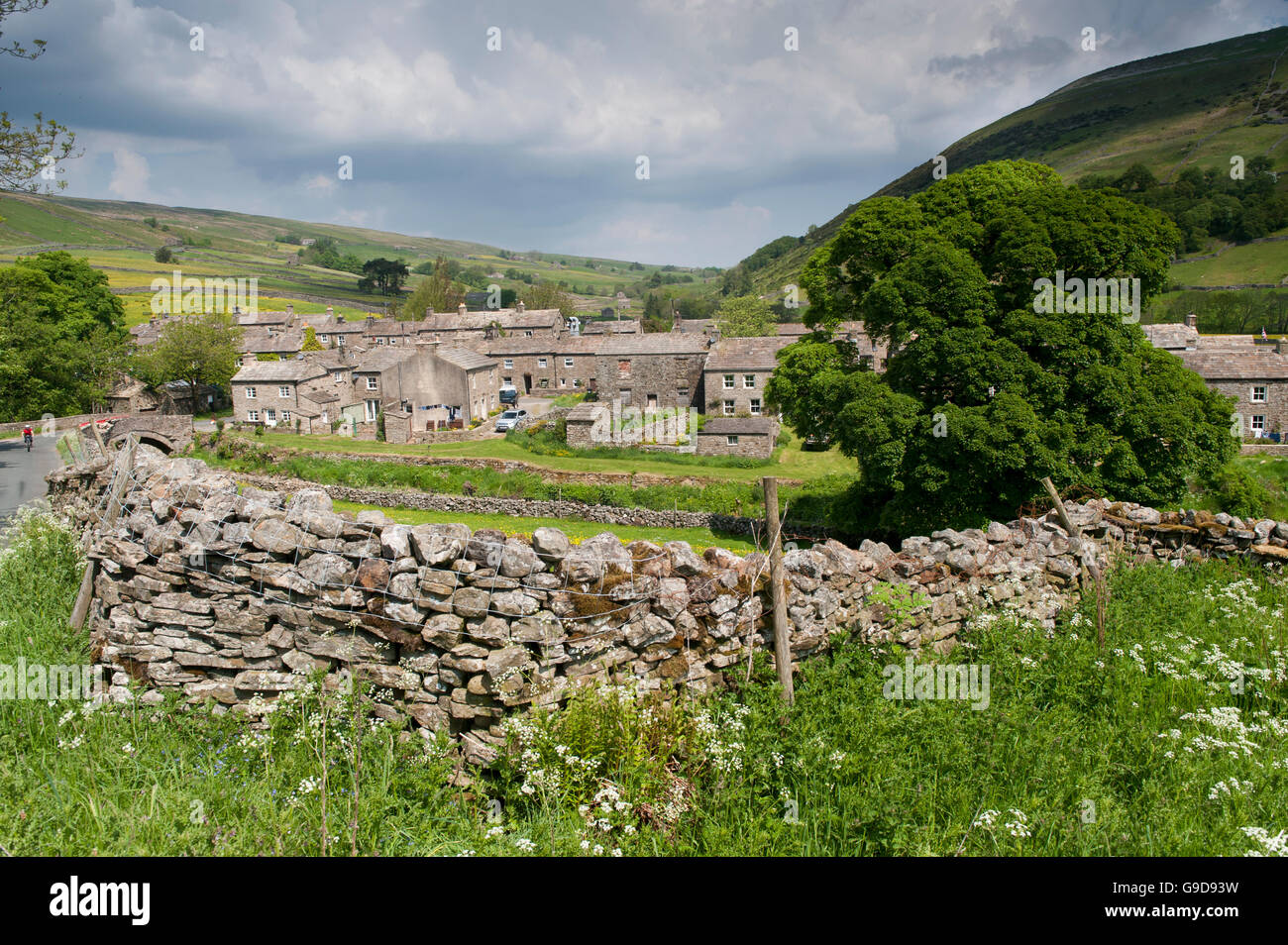 Ortsteil Thwaite am oberen Ende des Swaledale in der Yorkshire Dales National Park, UK. Stockfoto