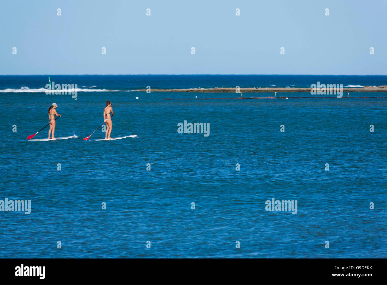 2 Frau auf Paddel-, Kalbarri Western Australia Stockfoto