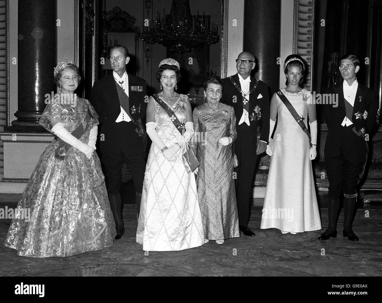 Royalty - staatliche Bankett für finnische Präsident Stockfoto