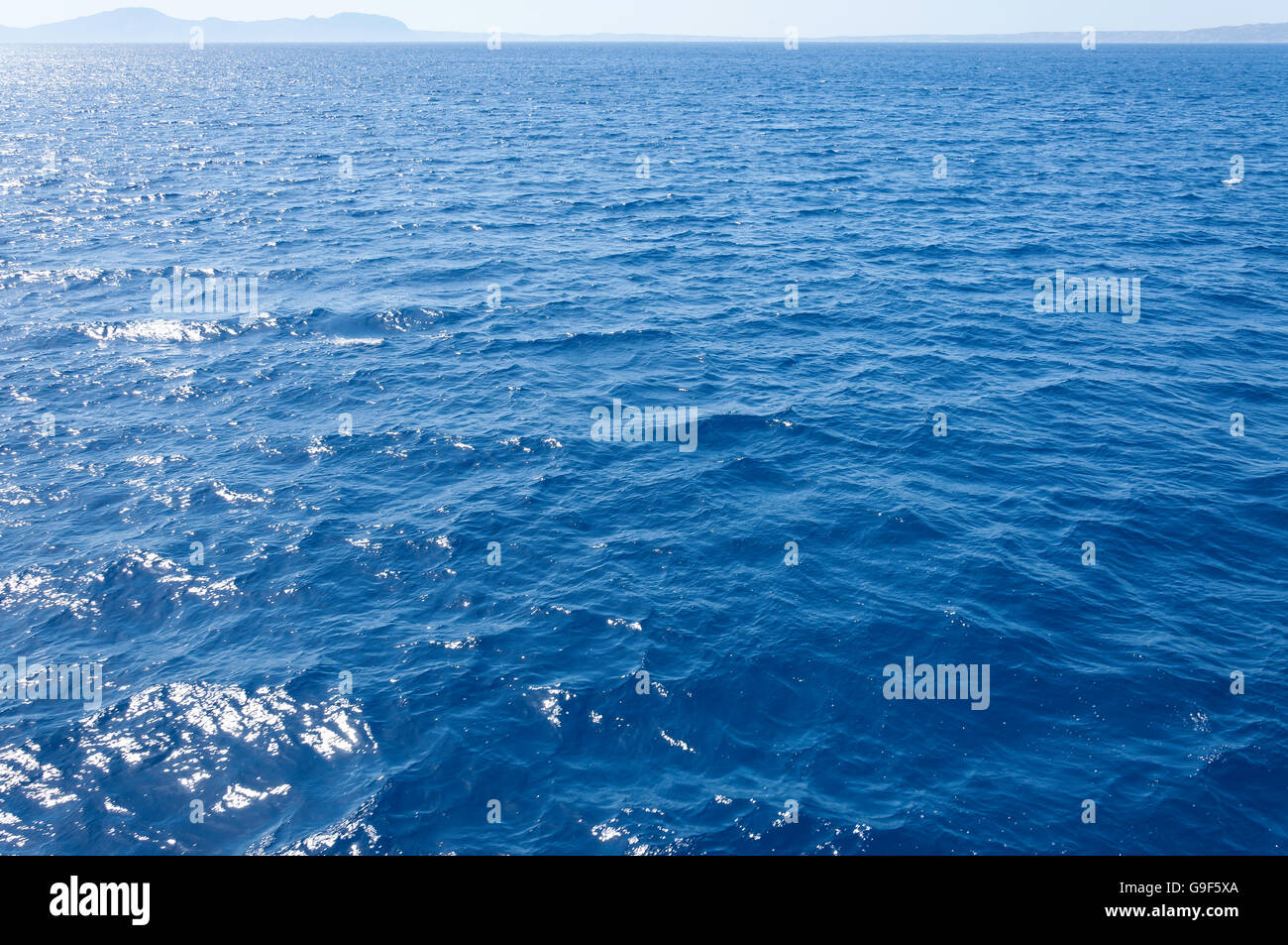 Ruhige See aus Nisyros (Nissyros), die Dodekanes, Süd Ägäis, Griechenland Stockfoto