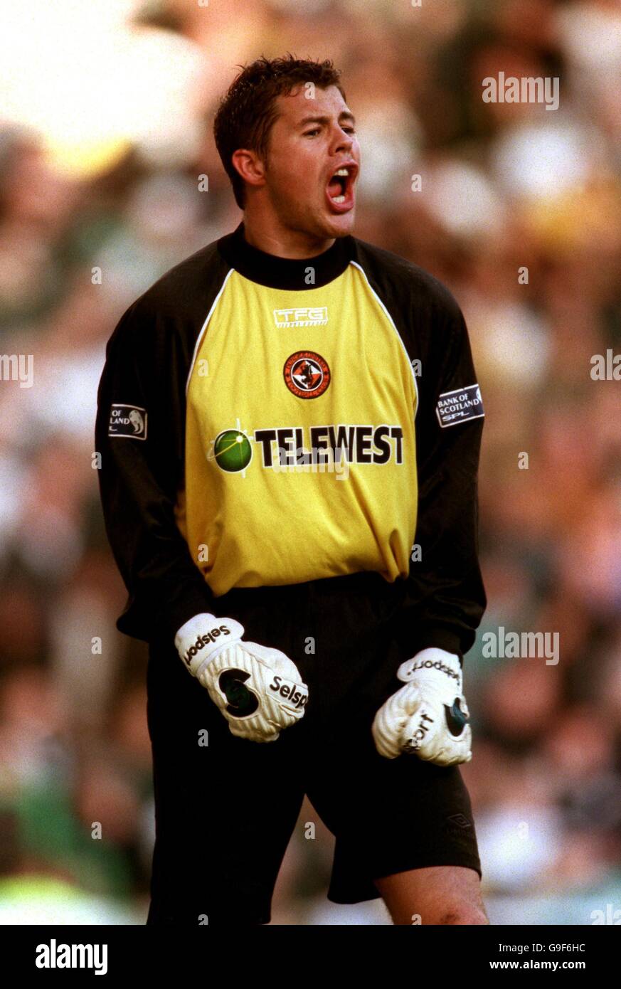 Scottish Soccer - Bank of Scotland Premier League - Celtic / Dundee United. Torhüter Alan Combe von Dundee United Stockfoto