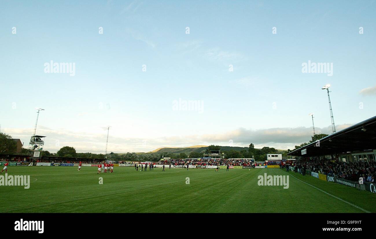 Gesamtansicht des Stadions Fraser Eagle, Heimat von Accrington Stanley Stockfoto