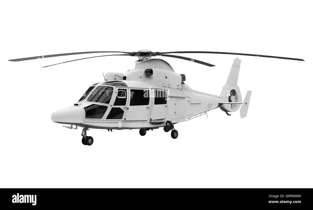 Hubschrauber, isoliert Stockfoto